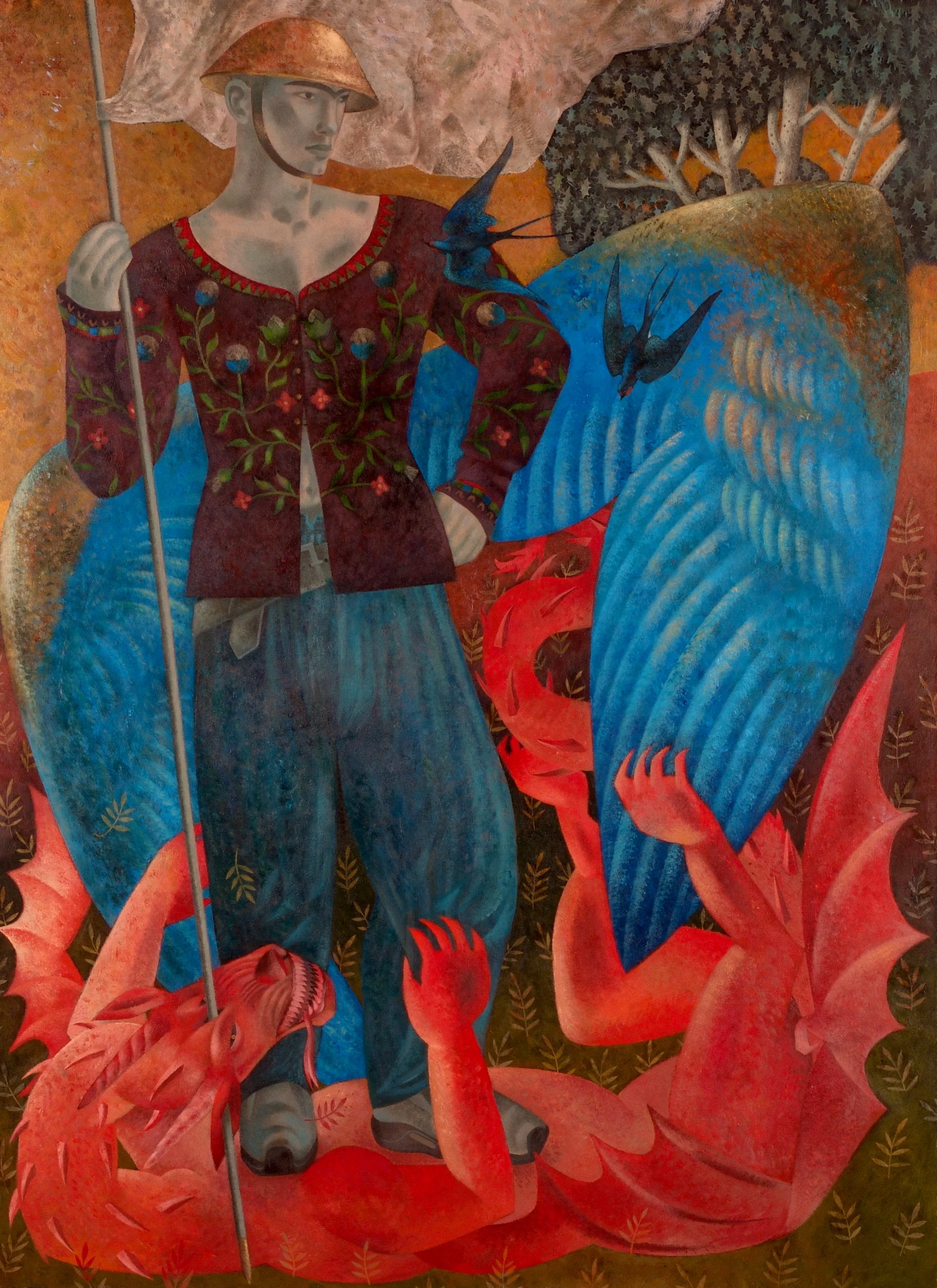   The Flight of Swallows Over the Field of Gold . (Saint George and the Dragon) 2007. Private Collection 