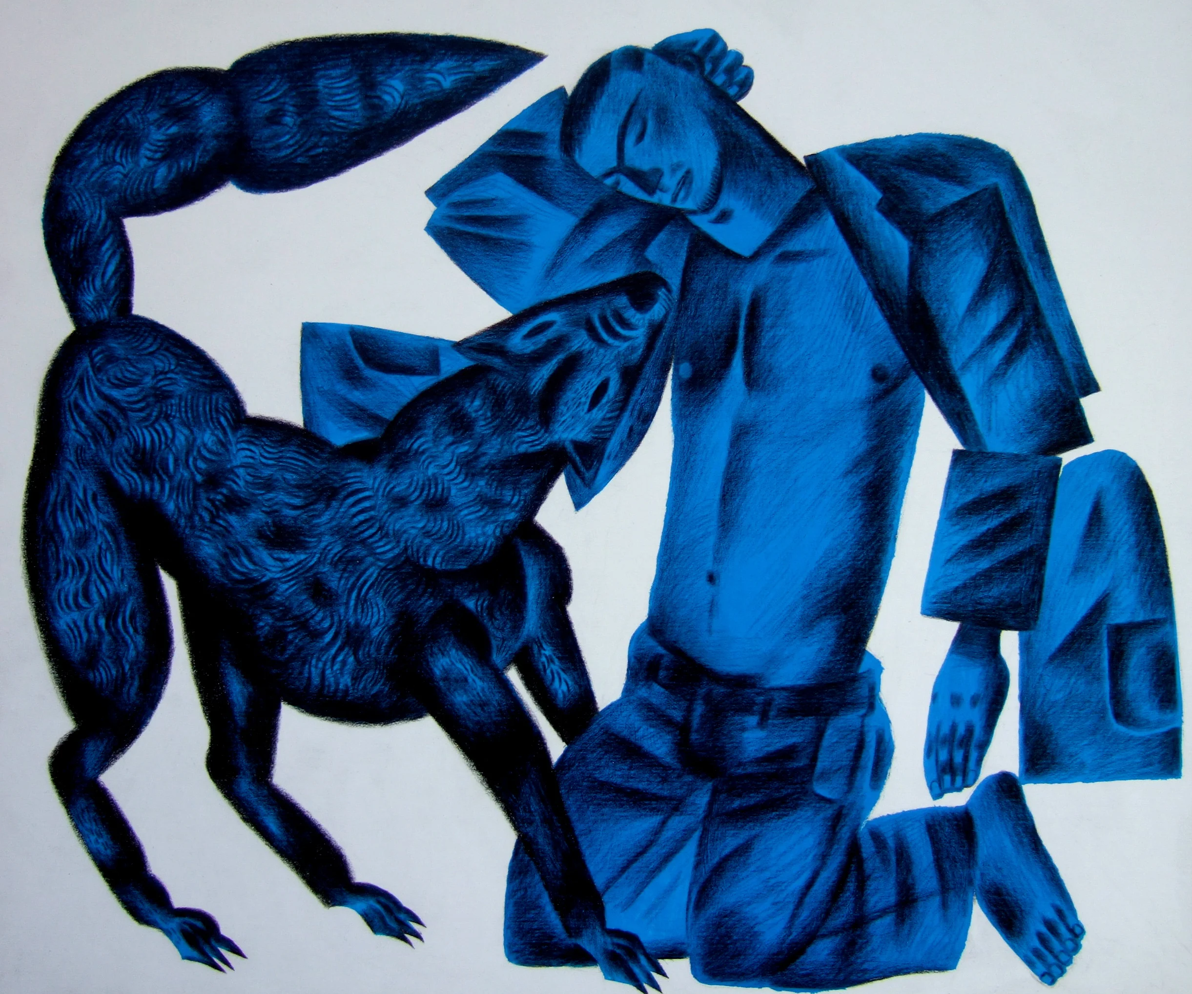   Blind Blue Boy  (Hervé and the Wolf) 2014. Private Collection 