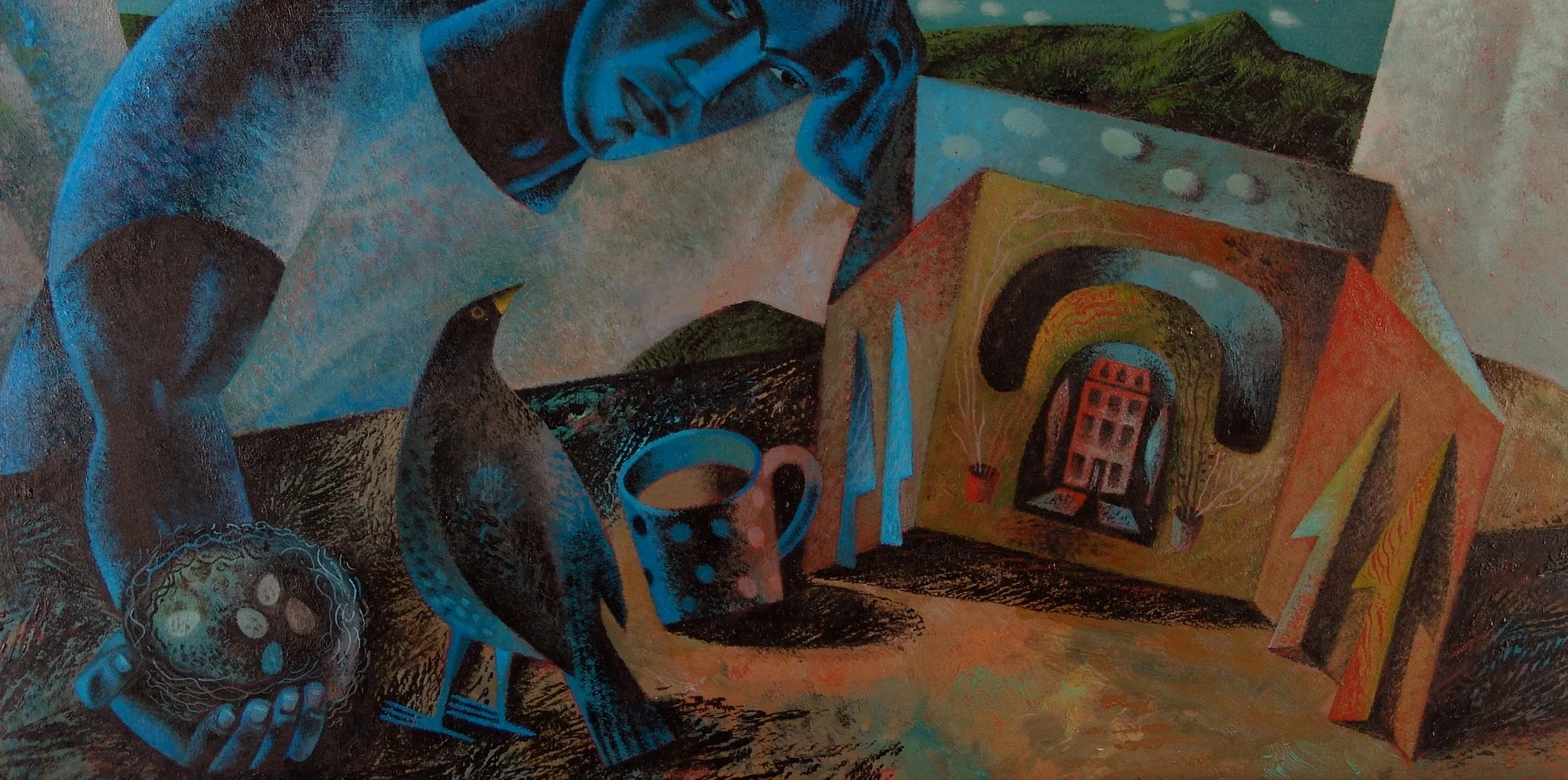   Paper Garden . (Saint Kevin and the Blackbird) 2010. Private Collection 