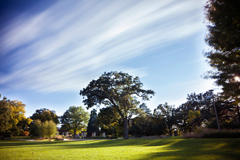  A long exposure of the Bentdahl Commons taken in the Fall of 2014. Photo by Aaron Lurth 