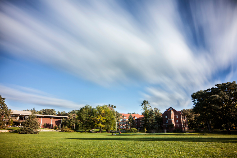  A long exposure of library lawn taken in the Fall of 2014. Photo by Aaron Lurth 