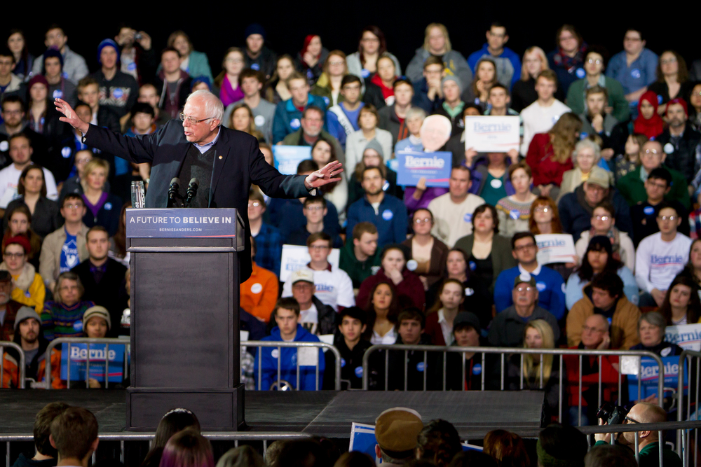  On Sunday, January 24th 2016, Bernie Sanders addressed an energetic cowd of over 2,000 faculty, staff, students and Decorah community members in the Luther College main gym. That rally was part of his last big push to get his message out before the 