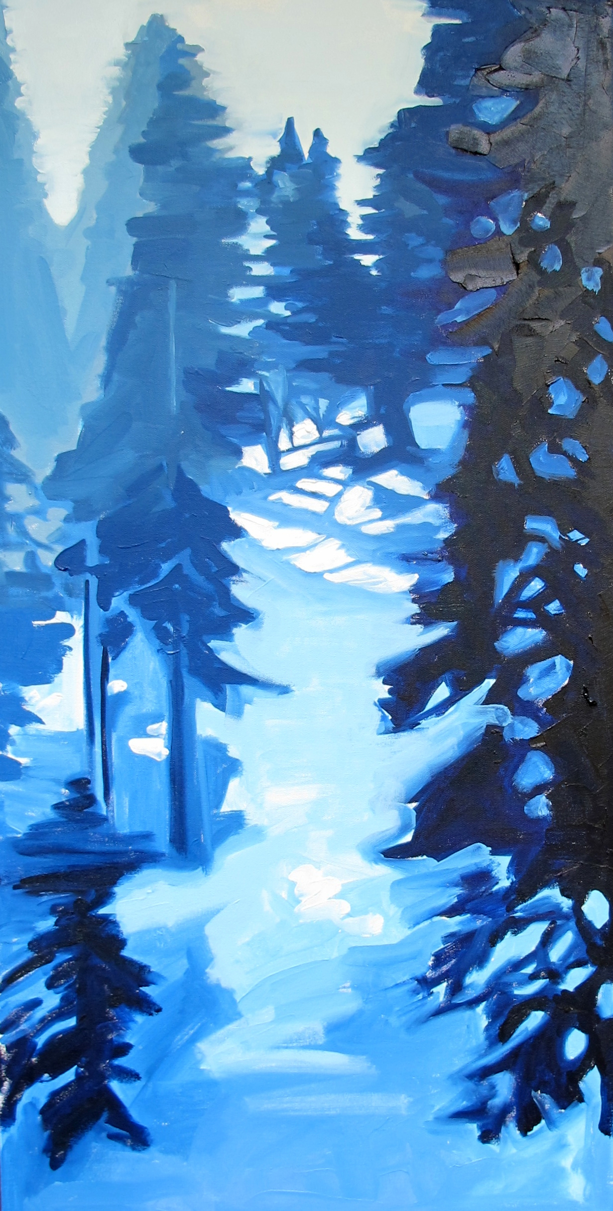 Snowscape 1 - Oil on canvas - 2'x4'
