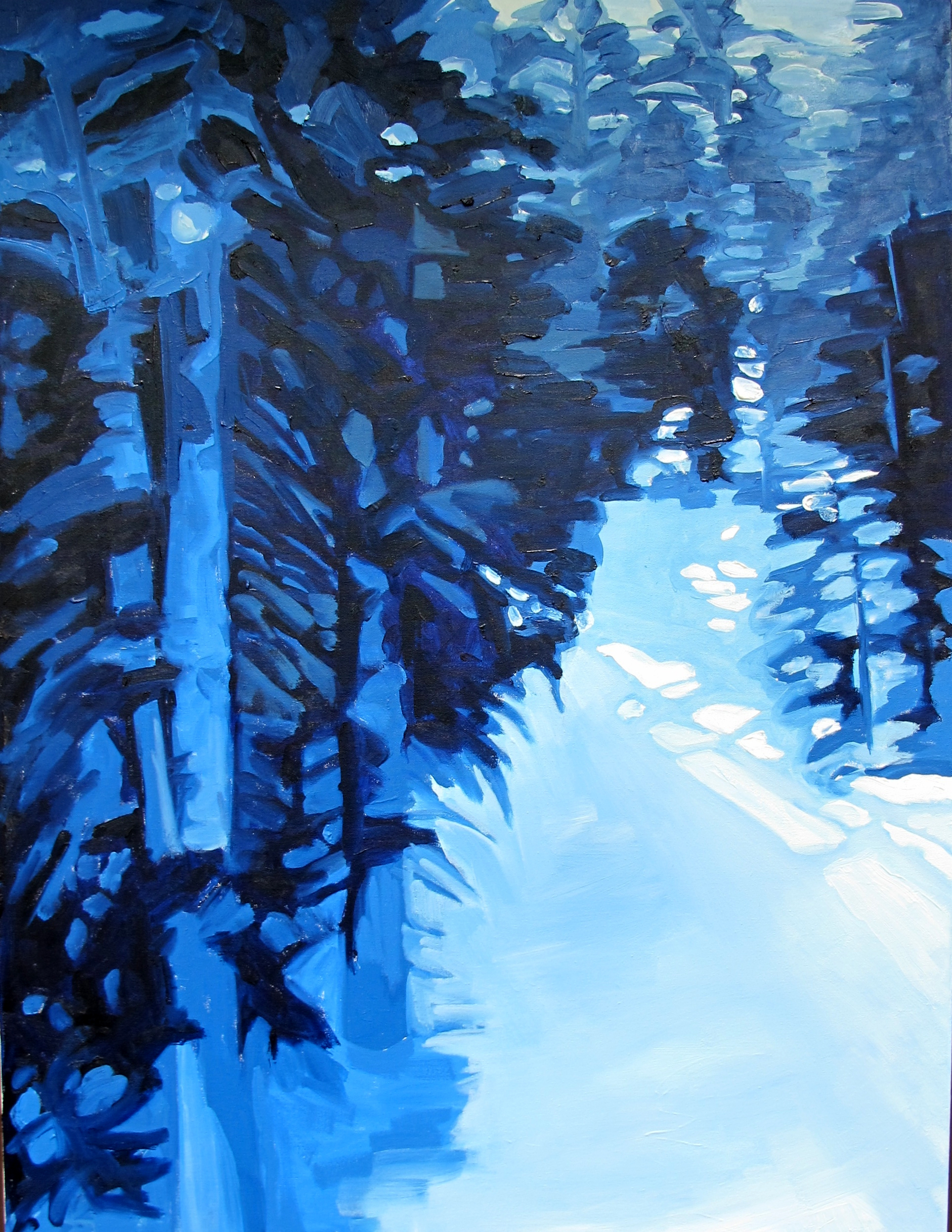 Snowscape 2 - Oil on canvas - 3'x4'