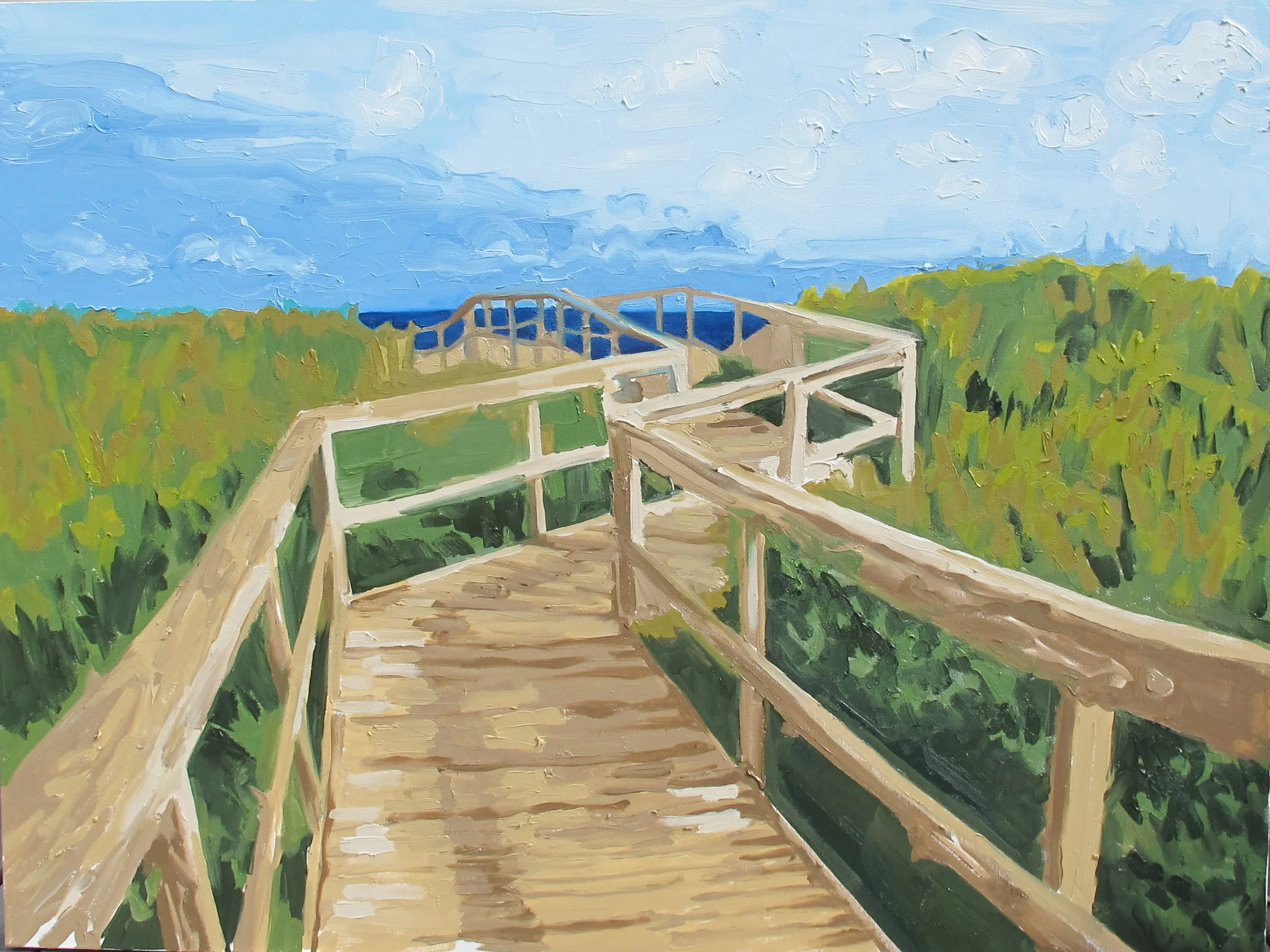 Boardwalk - Oil on Canvas - 30" x 40"