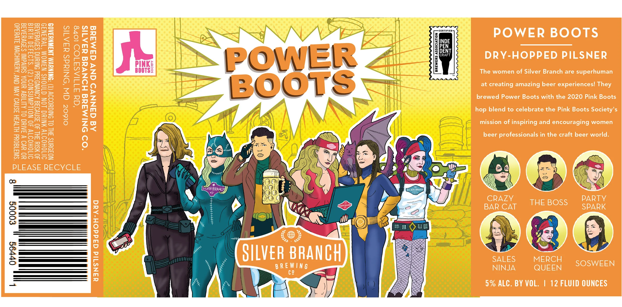 POWER BOOTS Silver Branch Brewing and Pink Boots Society