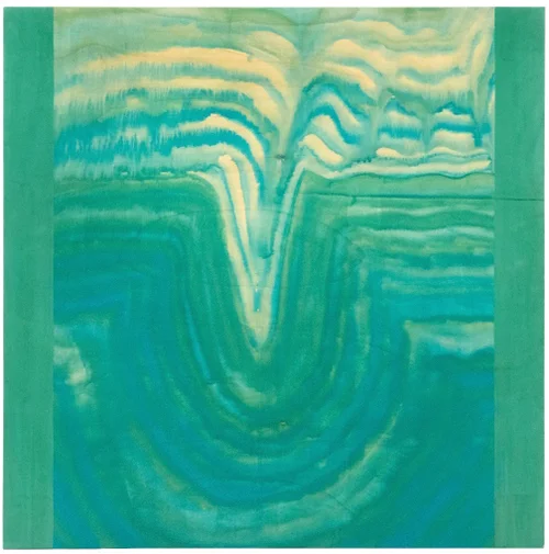 Moira Dryer EKG, 1988 casein on wood 48 x 48 x 3 inches (121.9 x 121.9 x 7.6 cm)