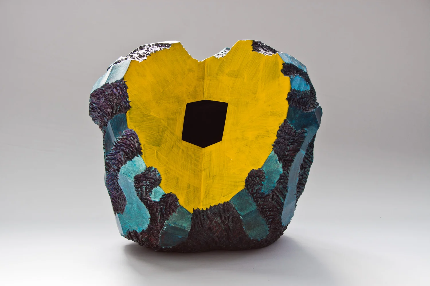   Untitled,  1993 acrylic on ceramic 6.75 x 7 x 5 in (17.15h x 17.78w x 12.7d cm) sold 