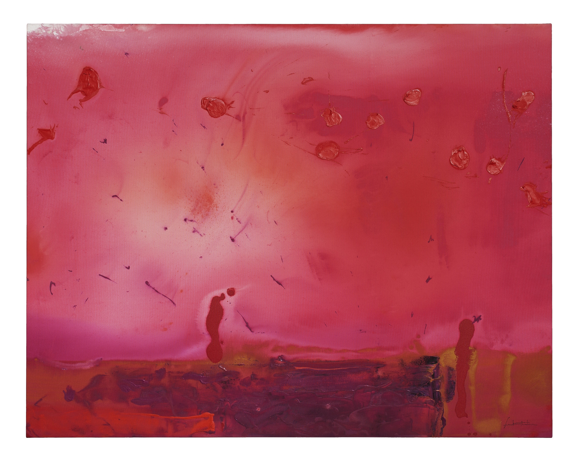  Helen Frankenthaler   Red Shift,  1990 acrylic on canvas 60 x 76 inches (152.4 x 193 cm) 