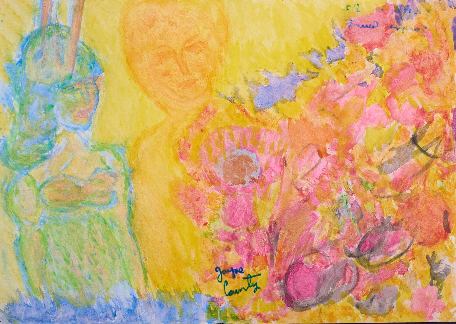 Jayne County Self Portrait , 1982 watercolor on paper 11 1/2 x 16 1/2 inches