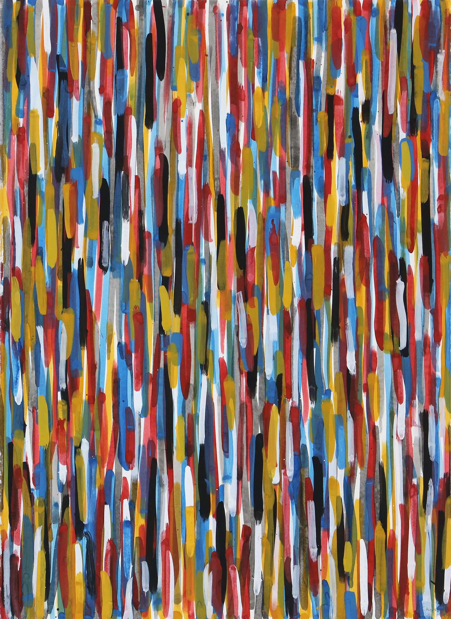 Color Brushstrokes, 1994 gouache on paper 30 x 22 inches (76.2 X 55.8 cm)
