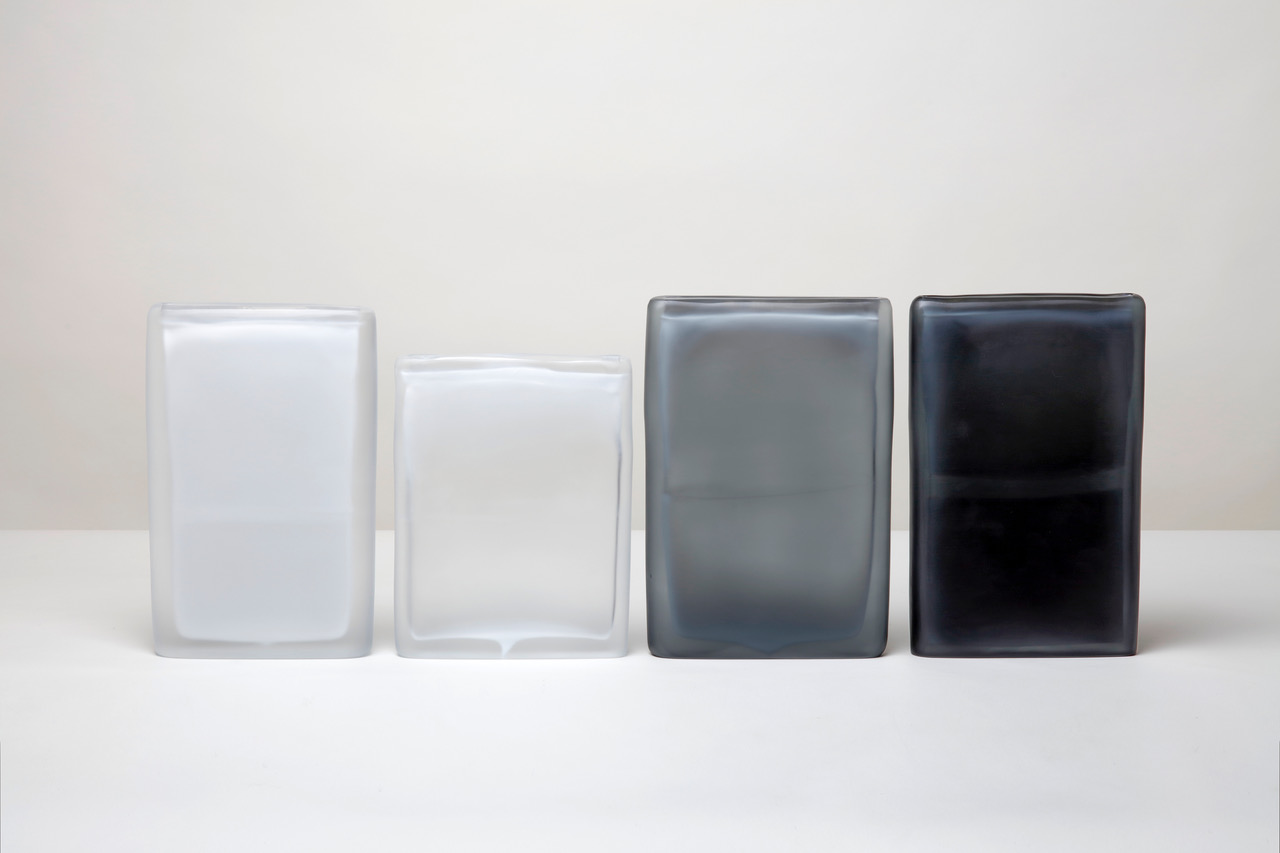  Laura de Santillana  Quartet I, 2, 3, &amp; 4 , 2018 hand blown compressed shaped glass 