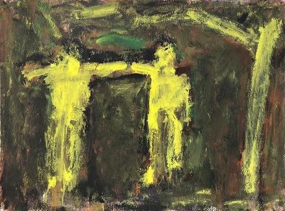   Untitled,  1990 oil on paper 18 x 24.5 inches (45.75 x 62.25 cm)  Sold 