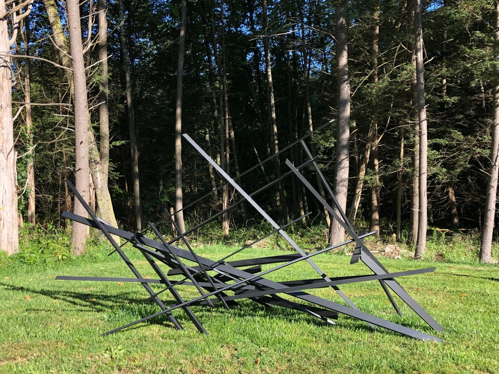 Astatic Black Web , 1977 powder coated steel 85 x 122 x 79 inches