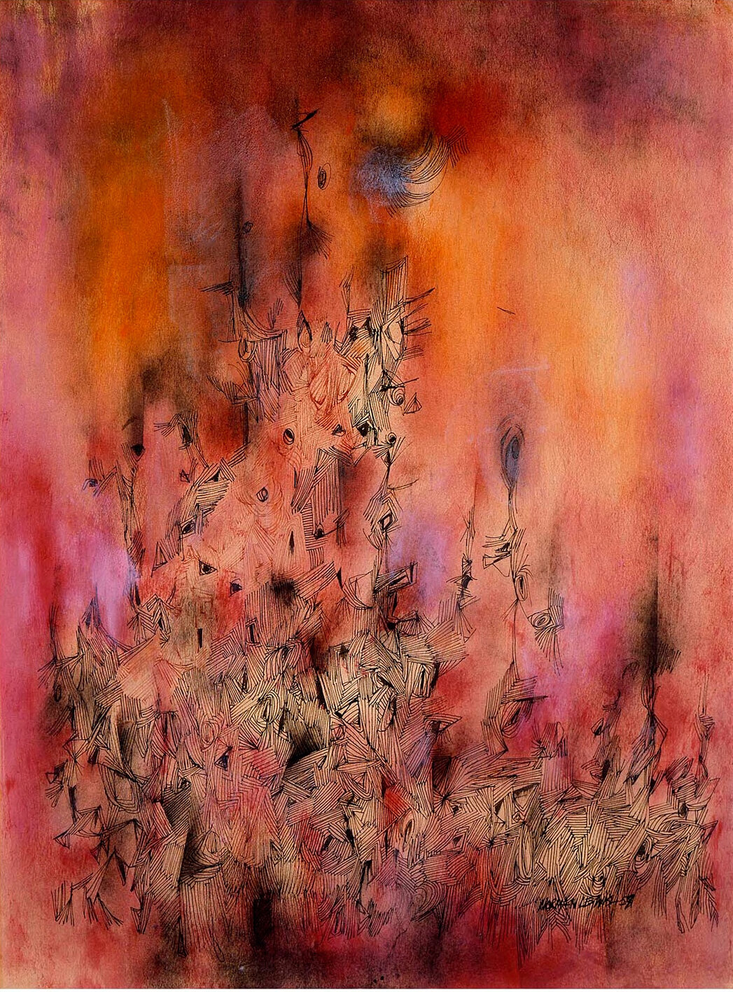   Norman Lewis    Countless Upward , 1959 pastel and ink on paper 24 x 17 3/4 inches (61 x 45 cm) 