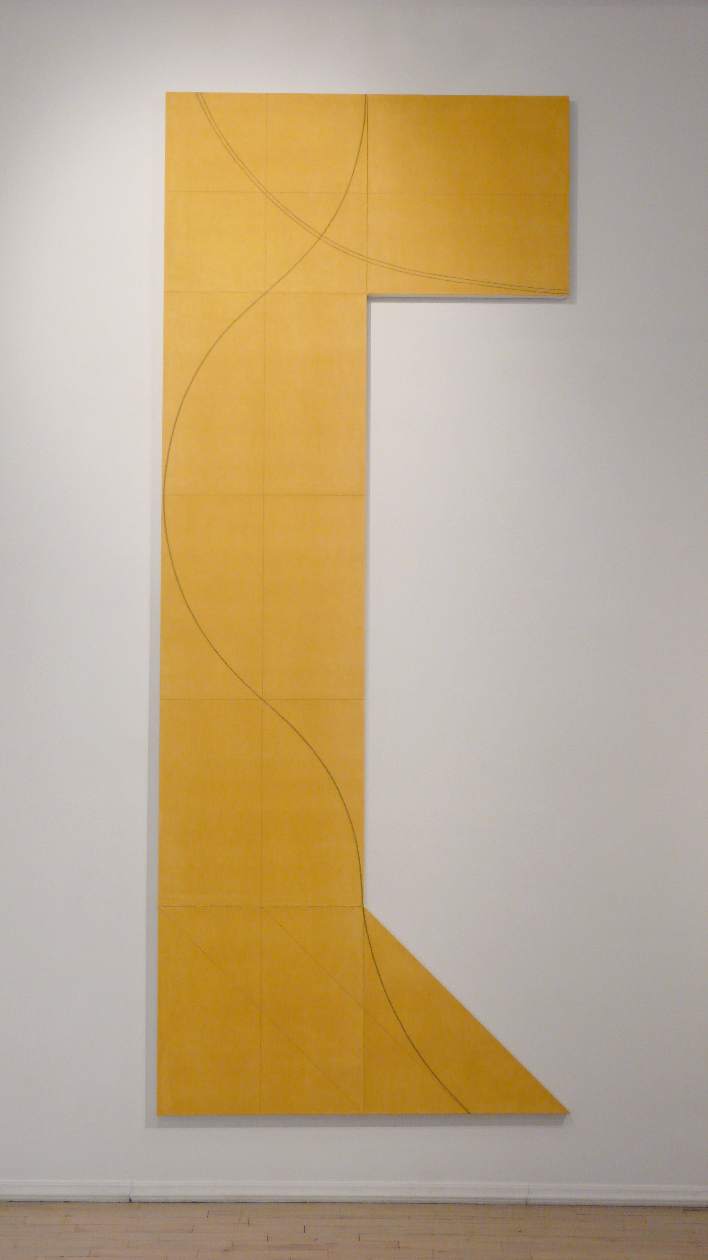  Robert Mangold   Column Structure XIII,  2007 acrylic and pencil on canvas 304 4/5 x 121 9/10 inches 