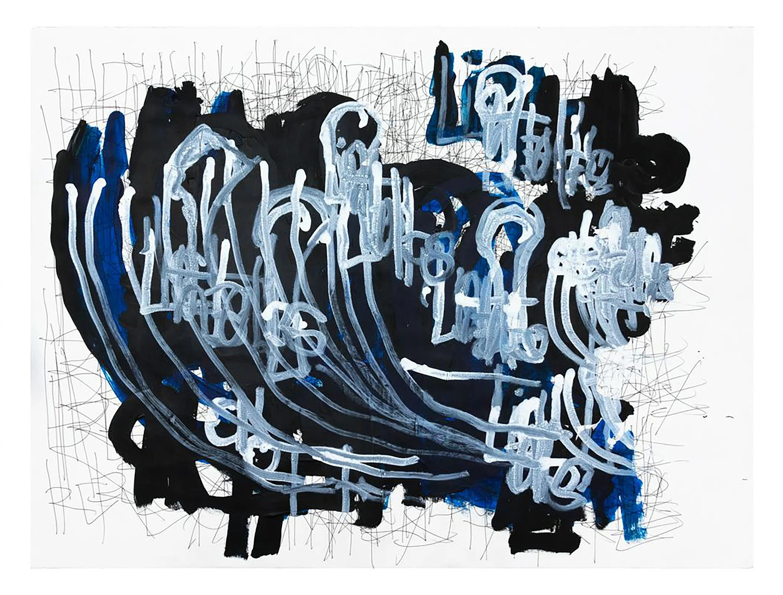   Untitled,  2020 acrylic and ink on paper 22 x 30 in (55.8 x 76.2 cm) 
