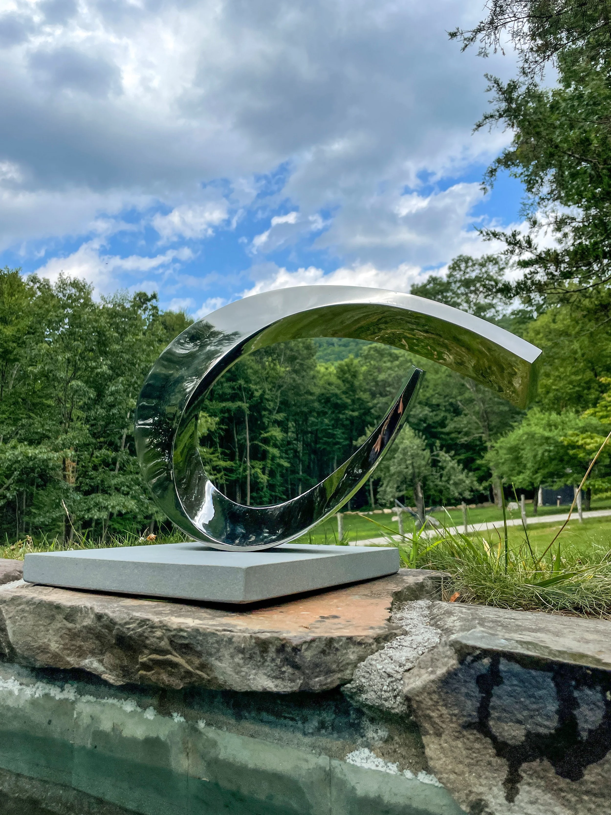   Aquarius , 2016 stainless steel 14 1/2 x 19 x 11 3/4 in (36.8 x 48.2 x 29.8 cm) 