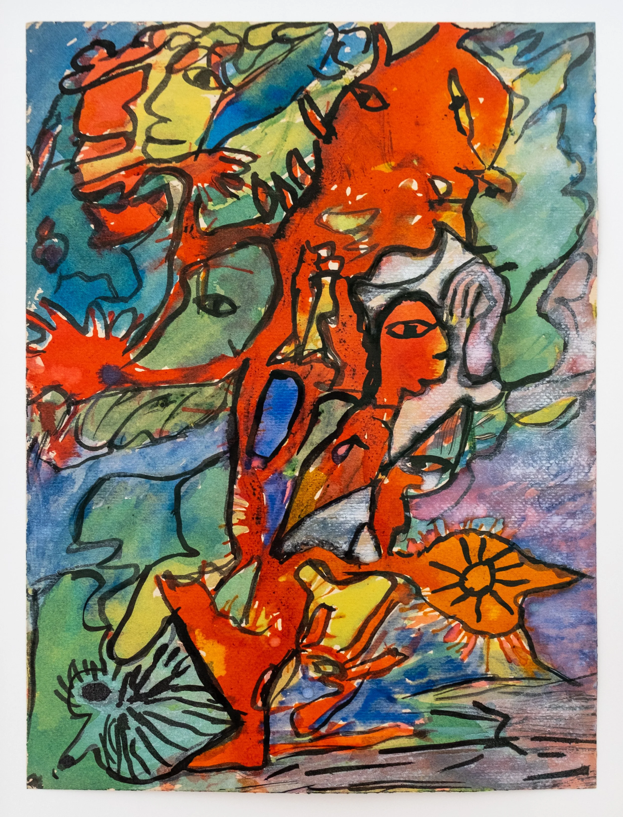   Untitled , c. 1945 - 48 gouache on paper 12 x 9 inches (30.5 x 22.9 cm)  JSOB137 