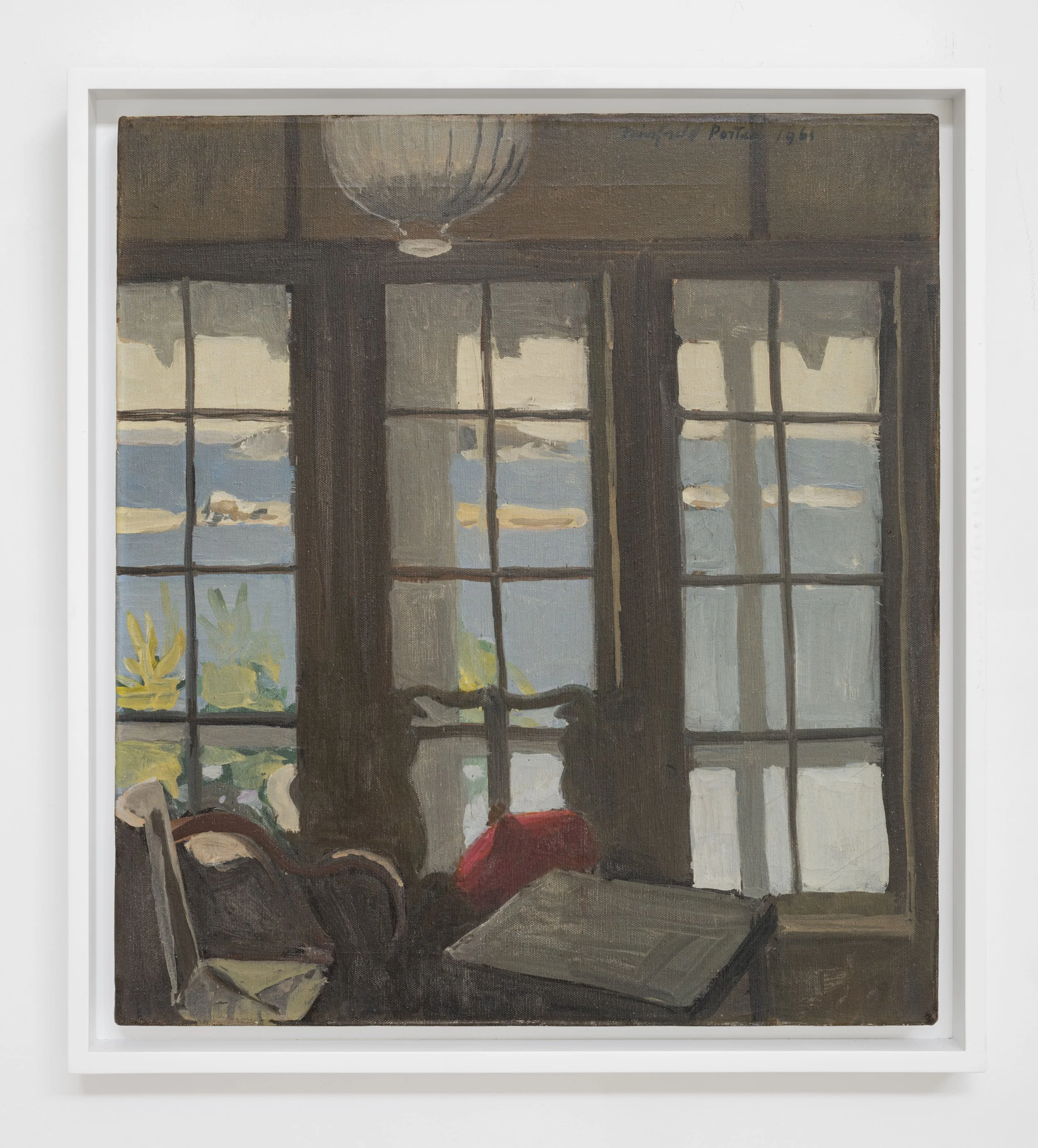  Fairfield Porter  Looking Through the House , 1961 oil on canvas 20 x 18 inches (50.8 x 45.72 cm) 