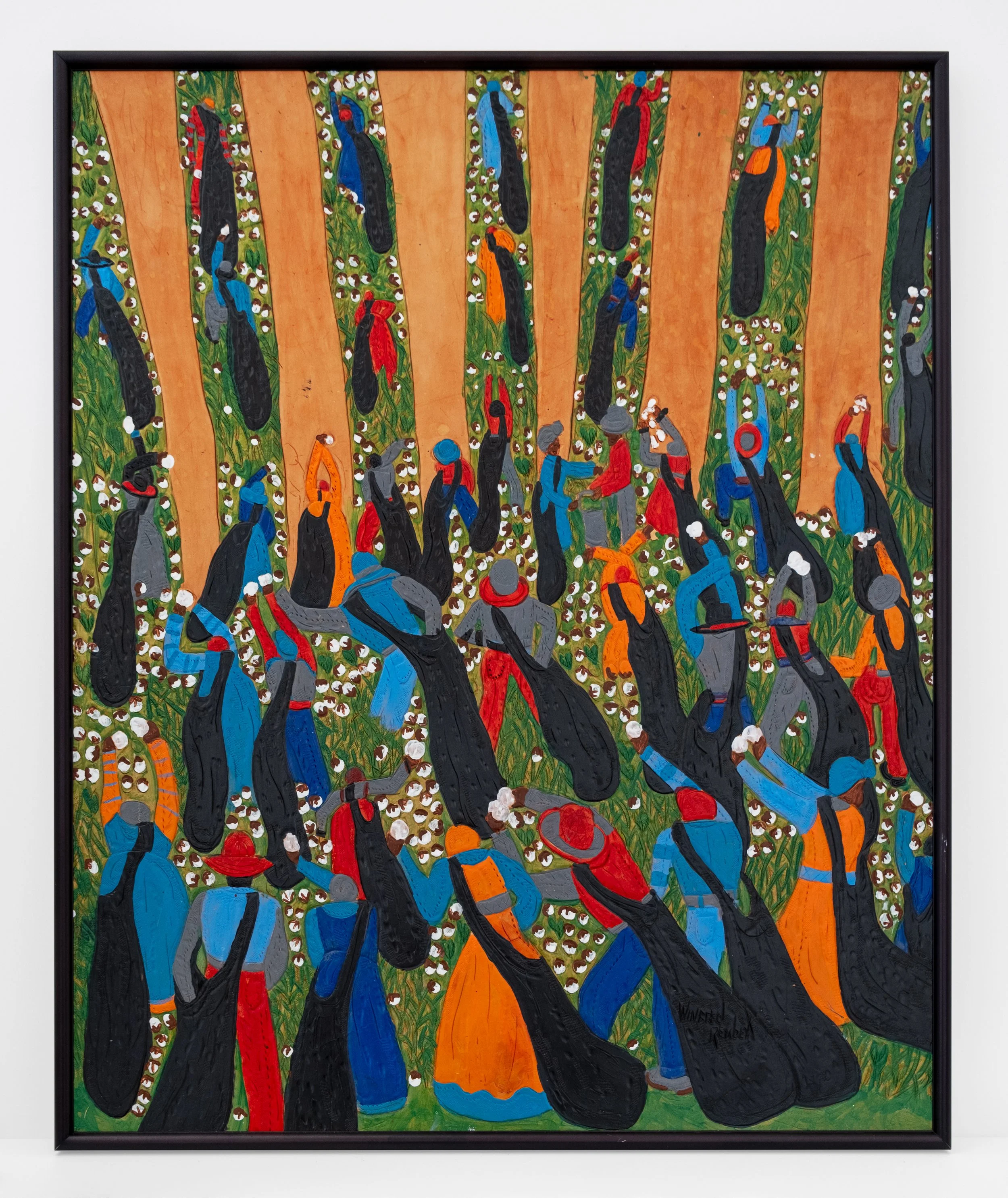   No Way Out , 2011 dye on carved and tooled leather 30 x 28 inches (76.2 x 71.1 cm) 