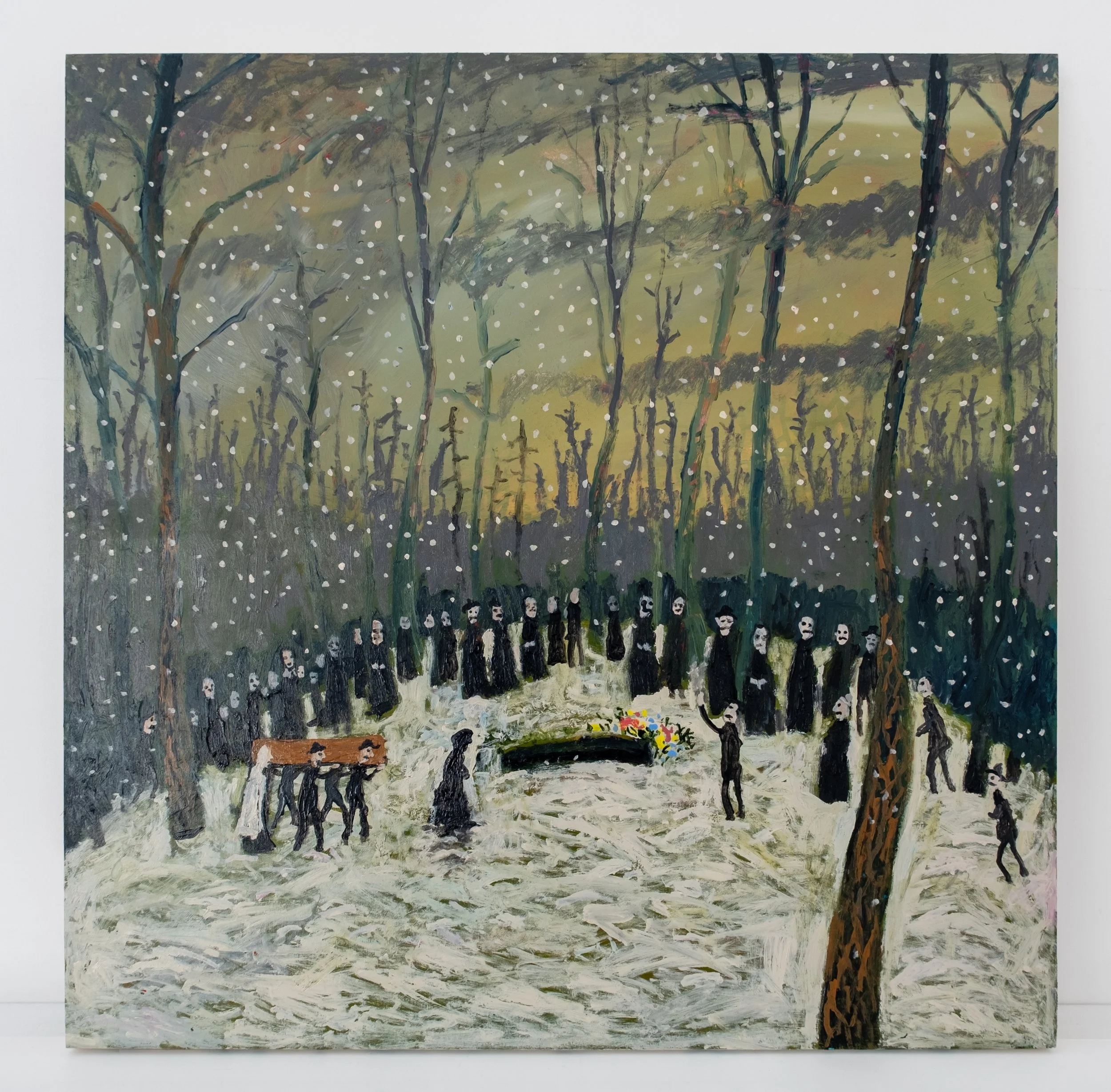   I Am a Poor Wayfaring Stranger,  2026 acrylic on panel 29 3/4 x 29 3/4 inches (75.6 x 75.6 cm) 