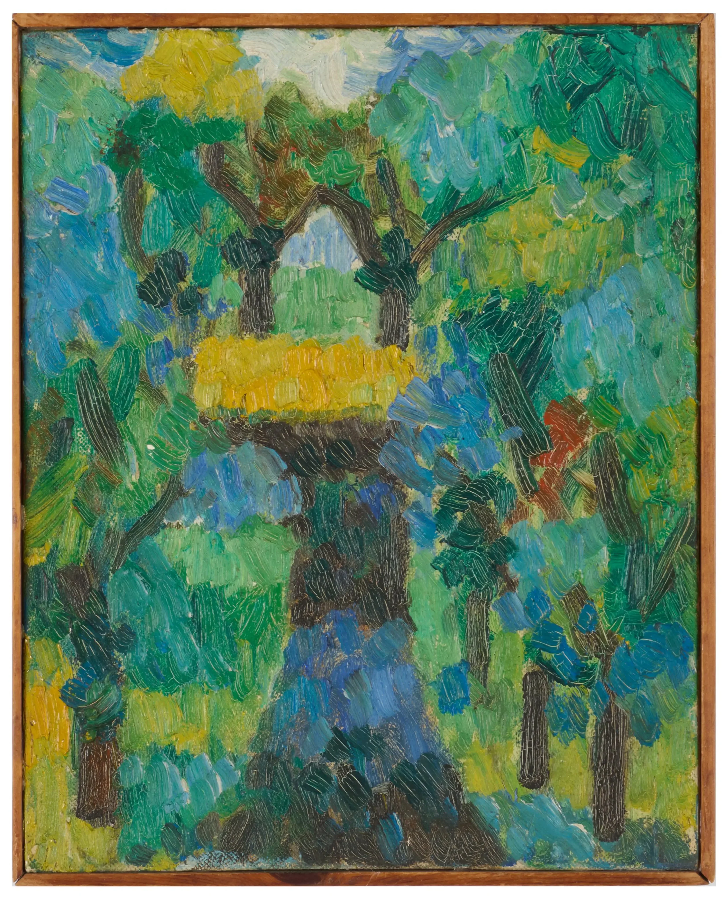   Woodland Scene , 1955 oil on board 10 x 8 inches 