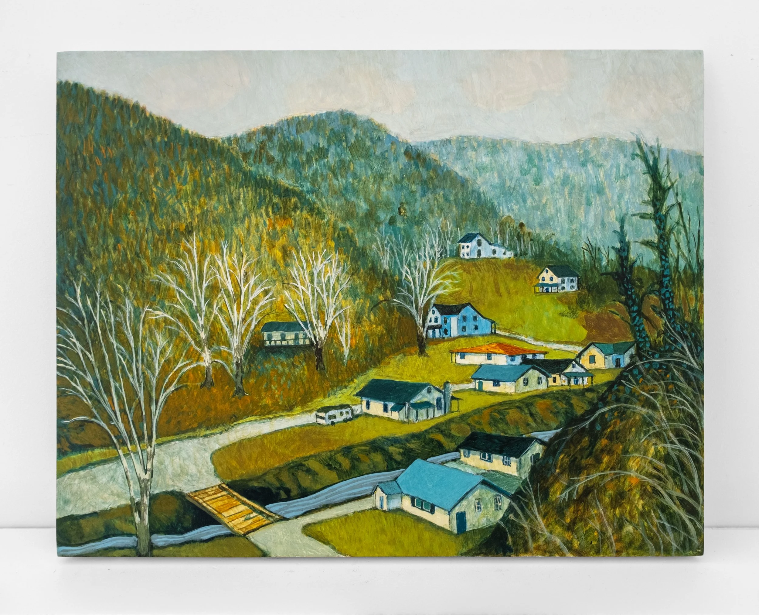   Cawood, Kentucky , 2026 egg tempera on panel 14 x 18 inches (35.6 x 45.7 cm) 