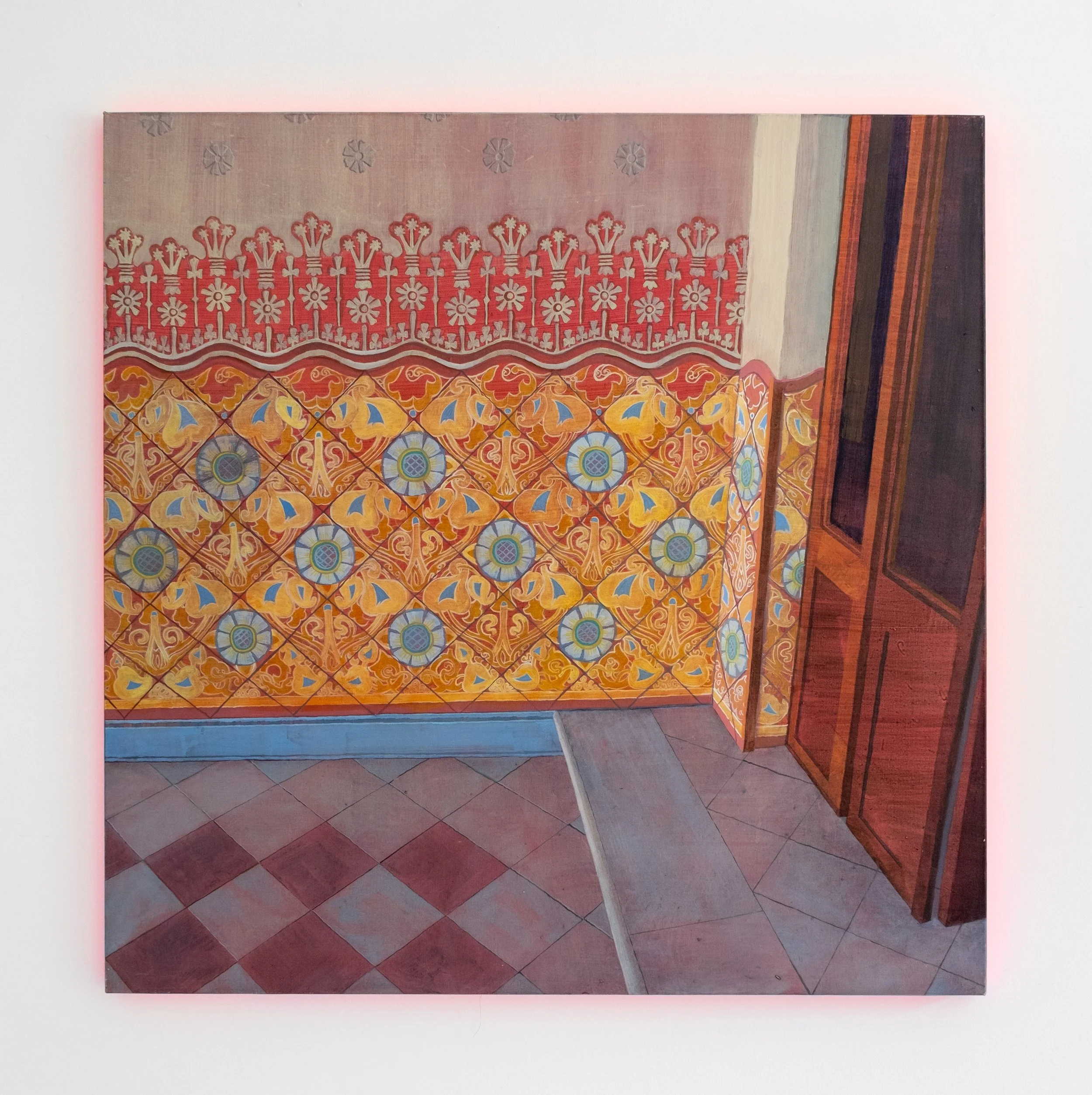  Entrada, Calle Paris , 2015 oil on canvas 39 1/3 x 39 1/3 inches 