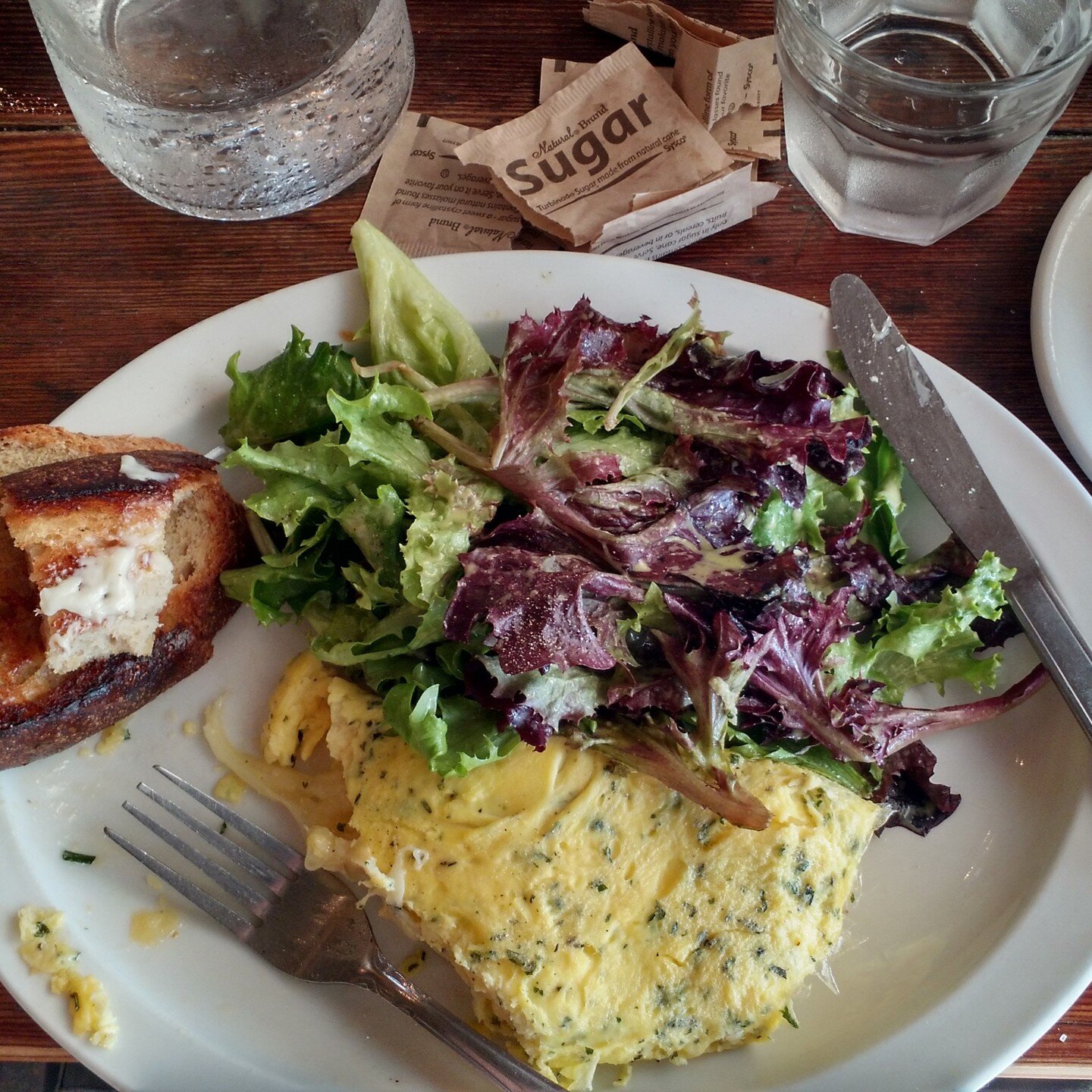 Breakfast in New Orleans at Toast on Gentilly Boulevard.

#neworleans #breakfast #eggs #salad
