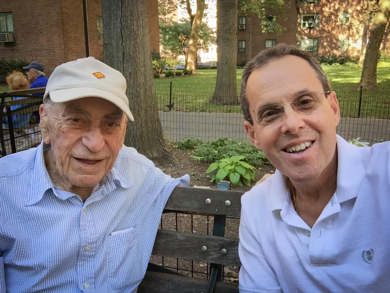 Larry Miller and me in Peter Cooper Village, NYC Summer 2015