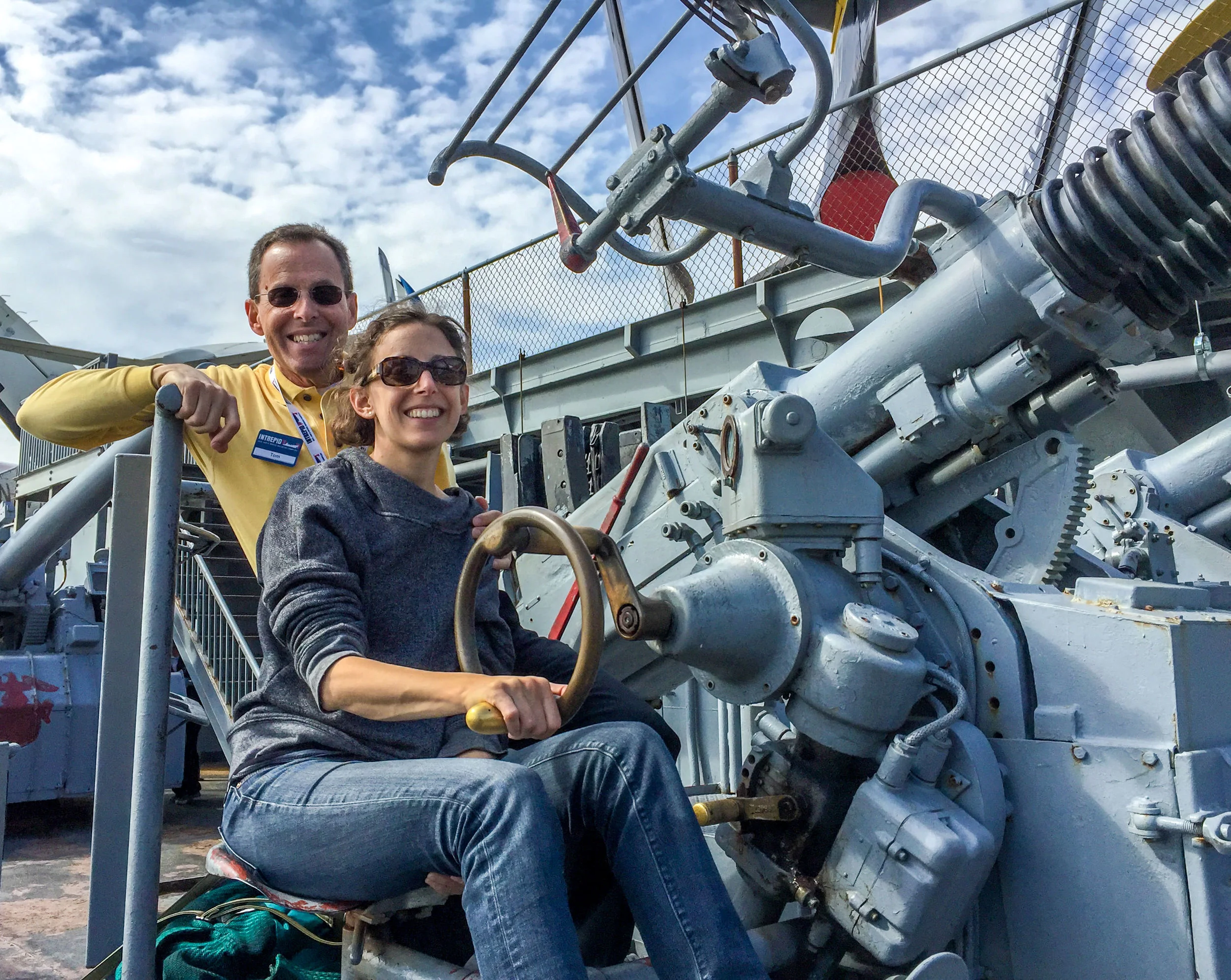 Jen & Me on Quad 40mm Bofors Anti-Aircraft Gun (2016)