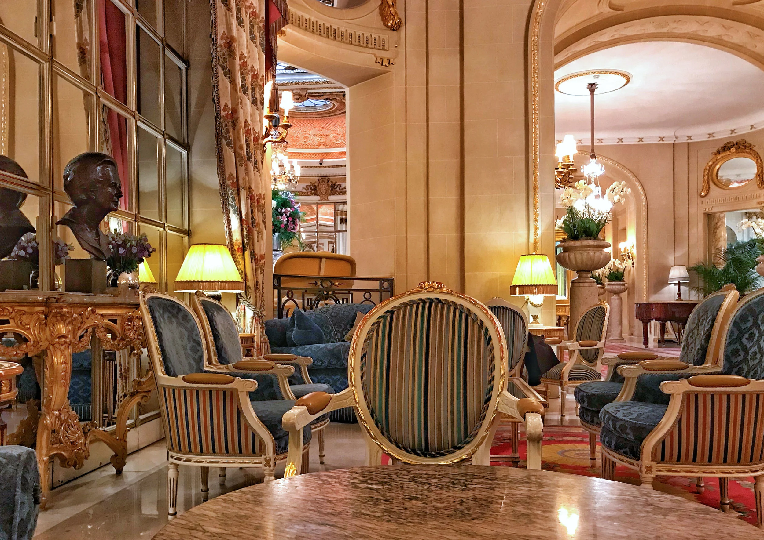 The huge Ritz lobby where I hung out for a while waiting for the walking tour to begin.