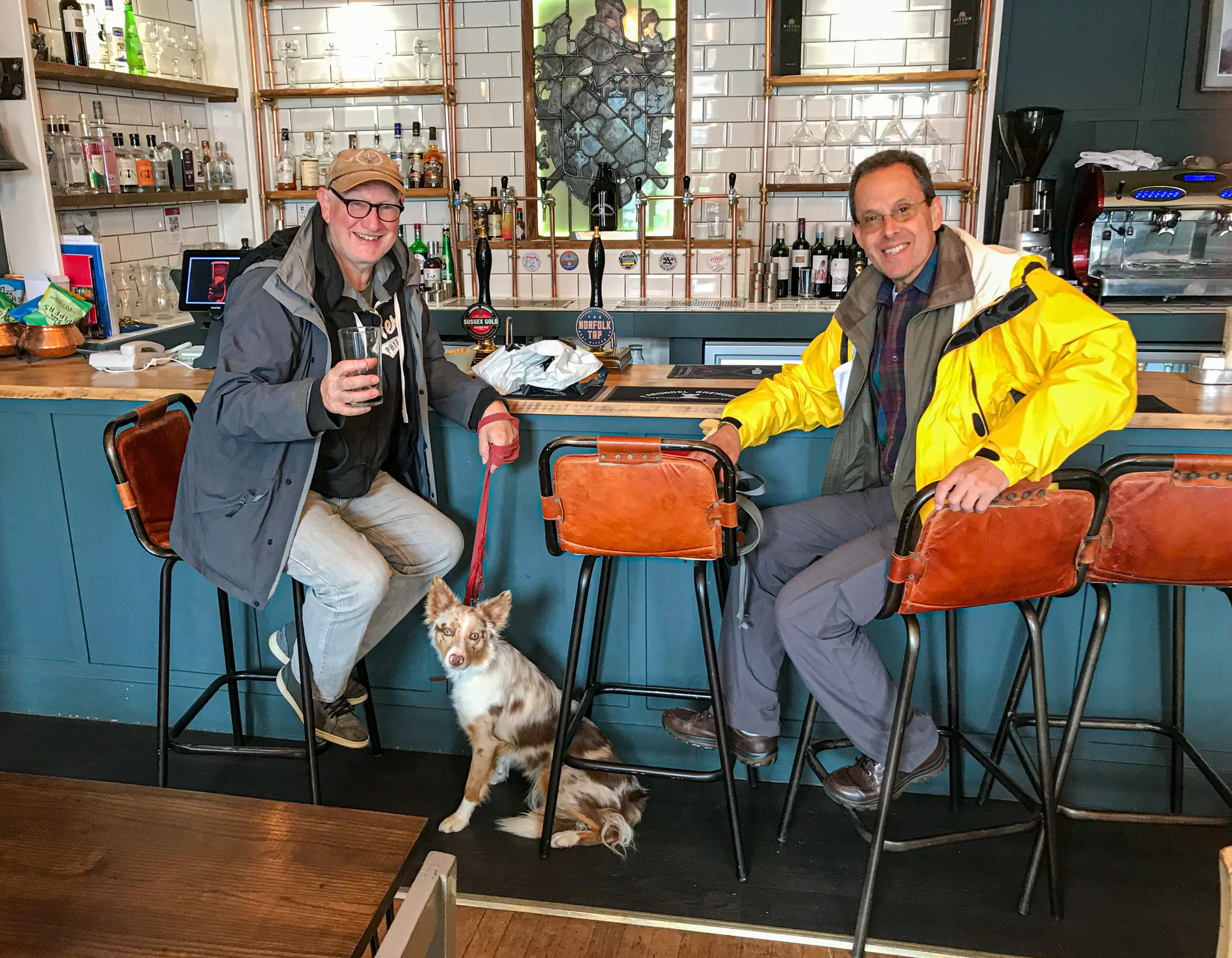 Andrew, Juno and me at The Norfolk Tap in Arundel
