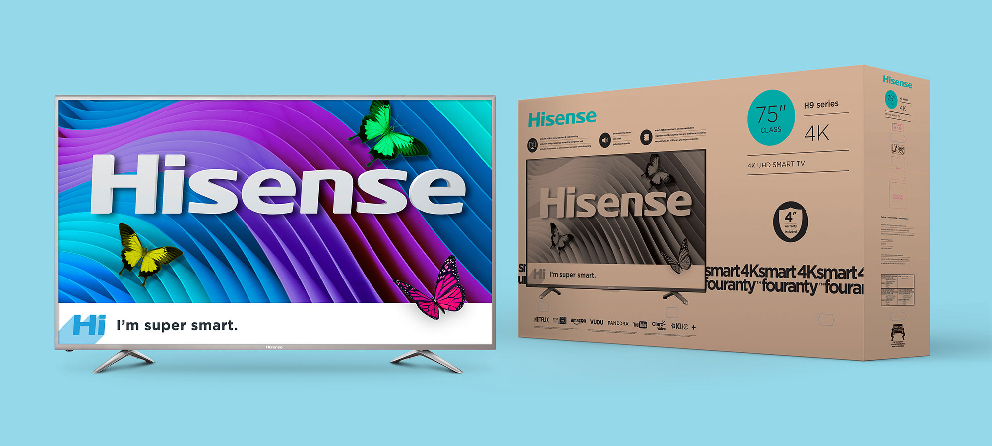 Hisense TV Packaging 2017 and inset images — Yuping Qin