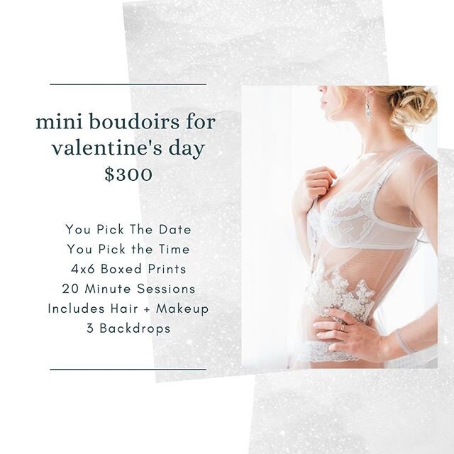 Countdown to Valentines Day! With the launch of our new studio... MINI BOUDOIR SESSIONS are open just in time VALENTINES DAY ❤️ More info at RadiantBoudoir.com... you pick the date and time!! #radiantboudoir #boudoir #baltimore #baltimoreboudoir #sex