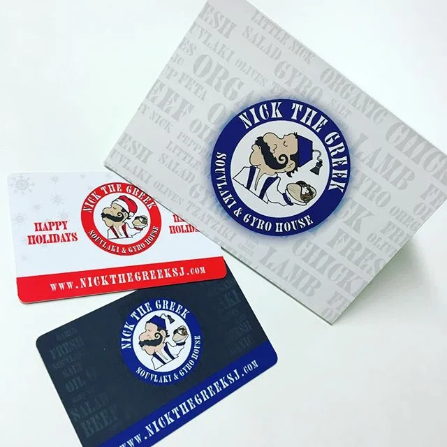 Nick The Greek Now offers Gift Cards!!! Get yours today at any of our 5 and soon 7 locations. Great gift ideas for anyone who loves food #nickthegreek #greekfood #gyros #gyrolife