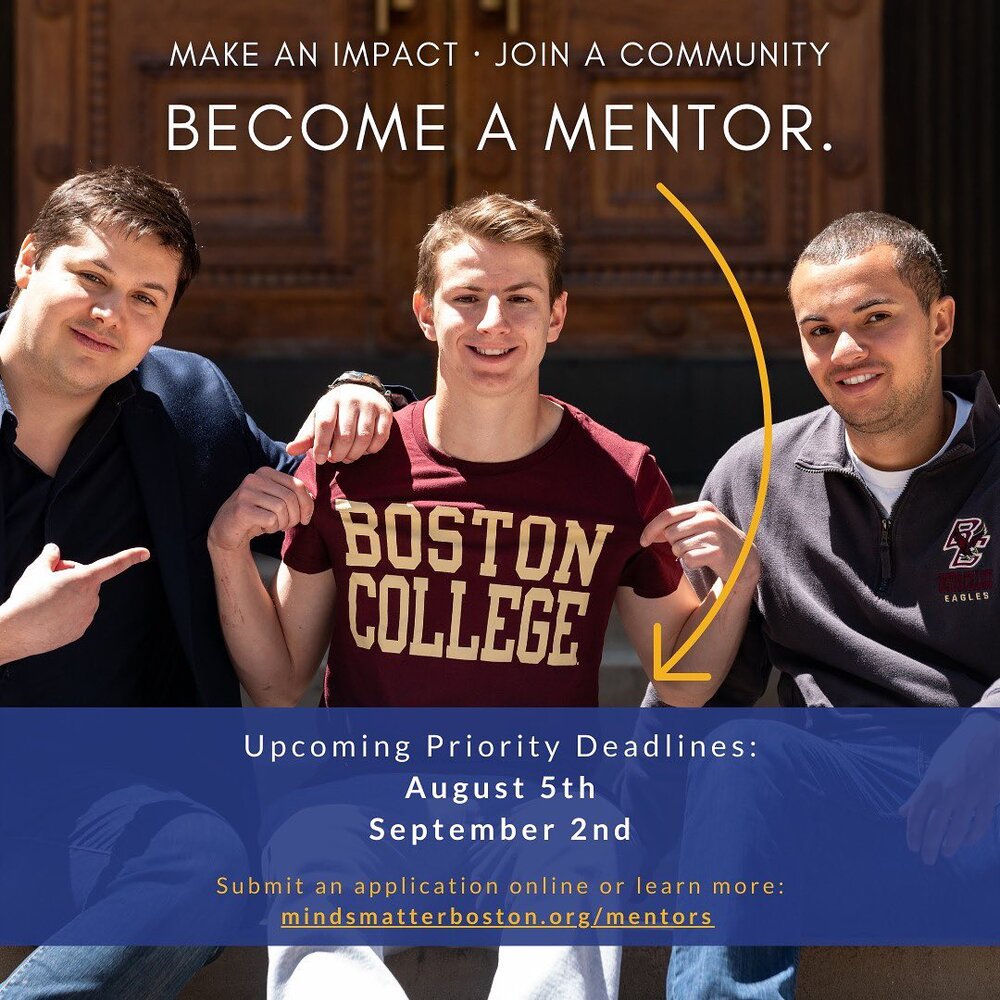Mentor applications for the 22-23 program year are OPEN through September 2nd. We need 200 new mentors to join us this fall, and we hope we can count YOU in! Apply by August 5th to meet our upcoming priority deadline.

Click the link in our bio to le