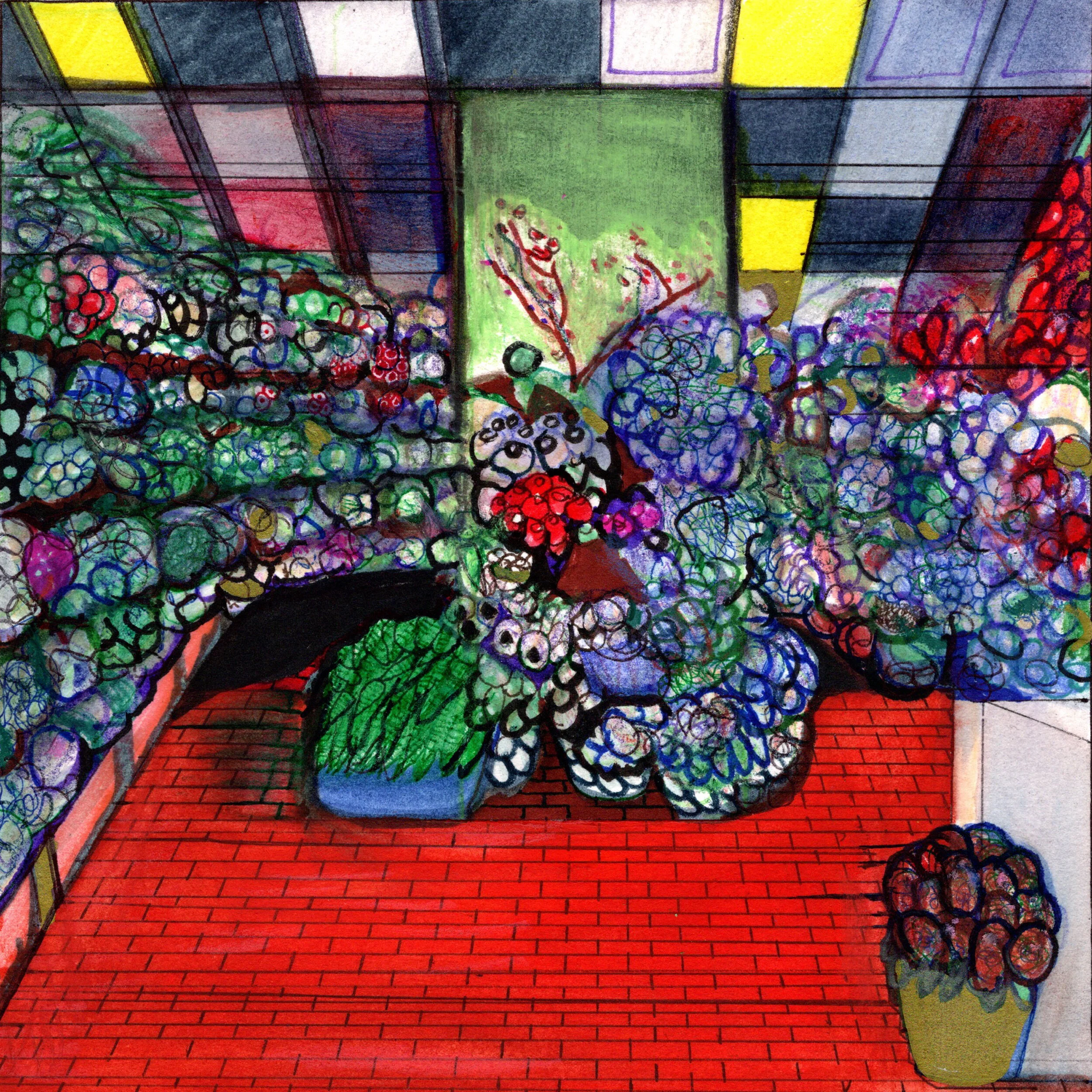  interior of flower shop 