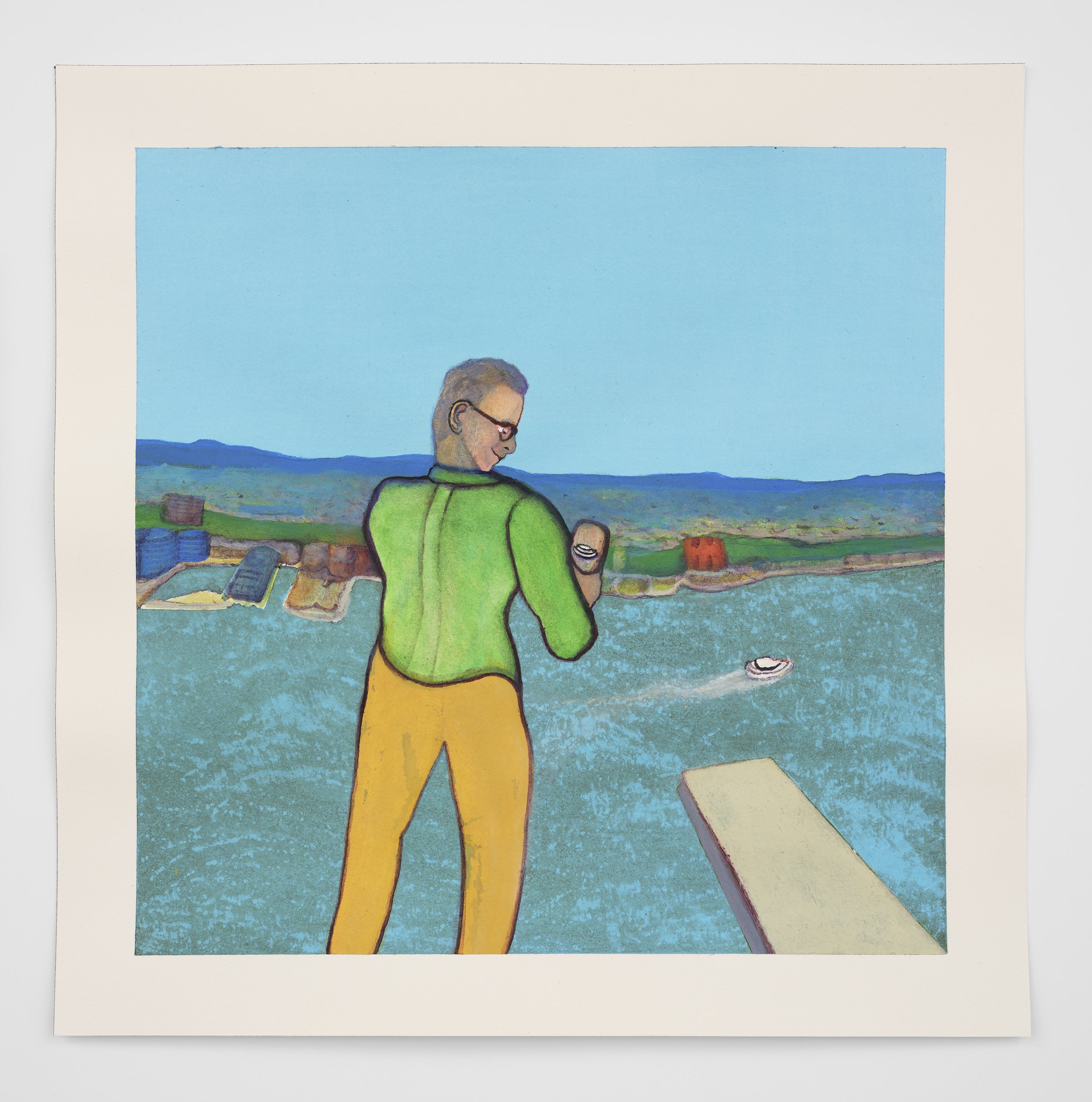 "Altitude and App" acrylic on arches paper 12” x 12” 2024 Joe Paulk ©