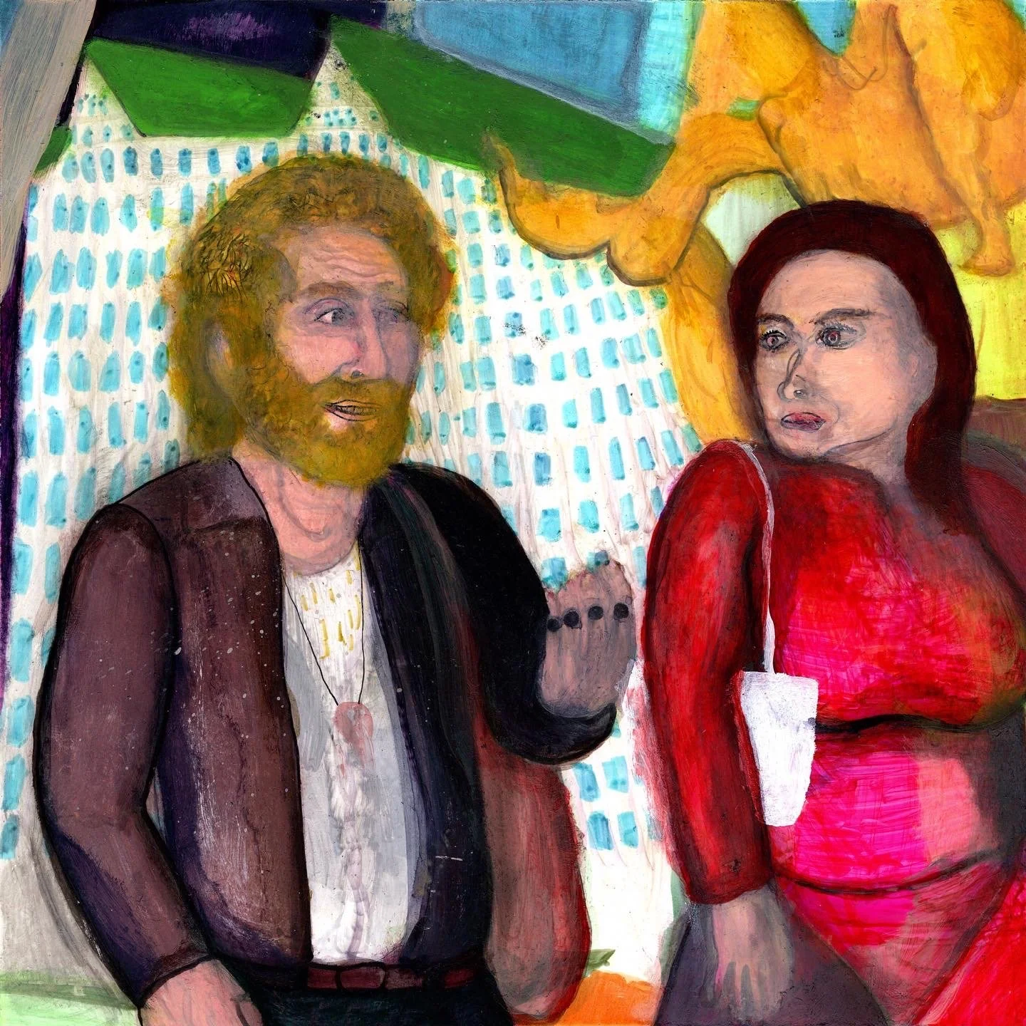  “Untitled”  acrylic, ink on artificial paper  12” x 12”   Joe Paulk © 