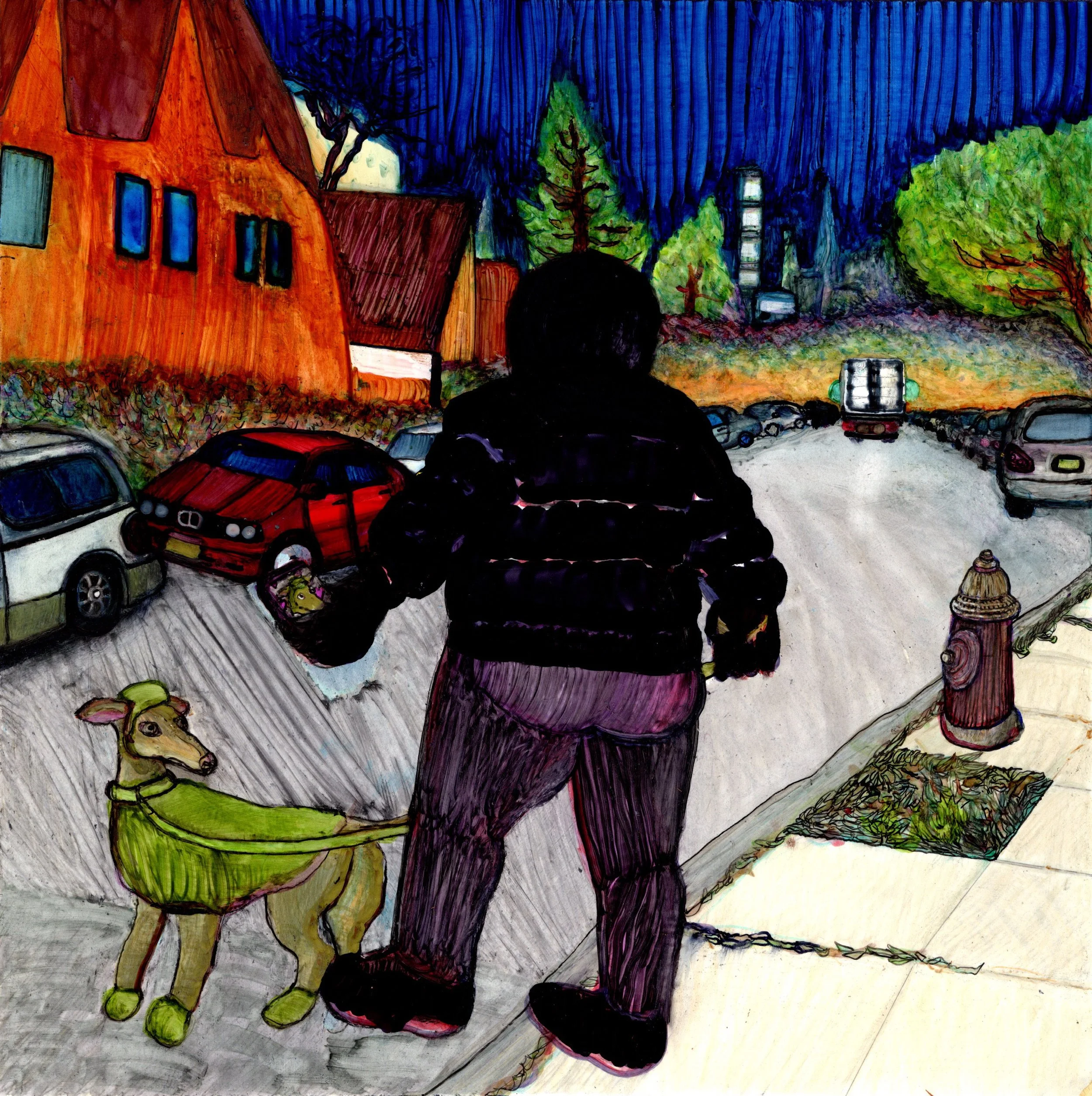  “I Love You My Child”  crayon, ink, pencil on polypropylene Resin Paper  9” x 9”  2022  Joe Paulk © 