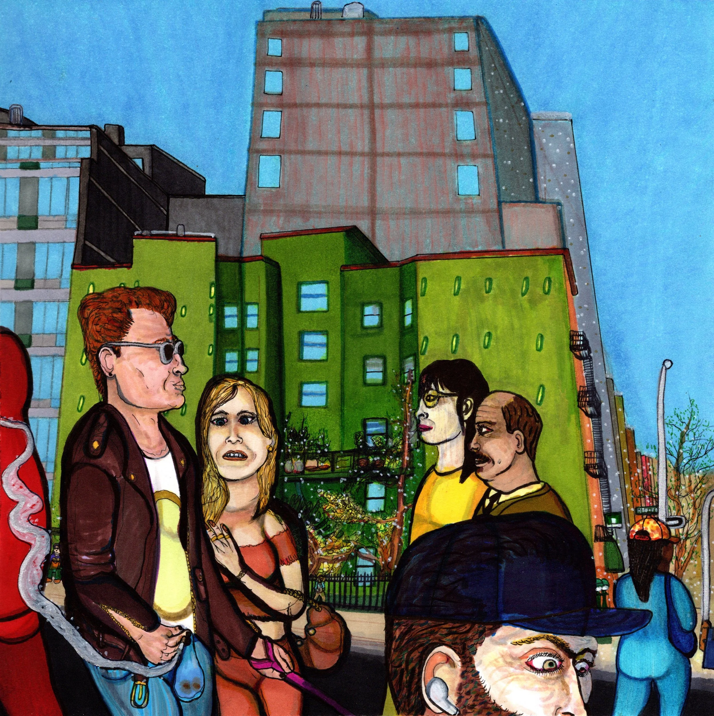  “Main Character”  acrylic, ink, pencil on arches paper  11.25” x 11.25”  2022  Joe Paulk © 