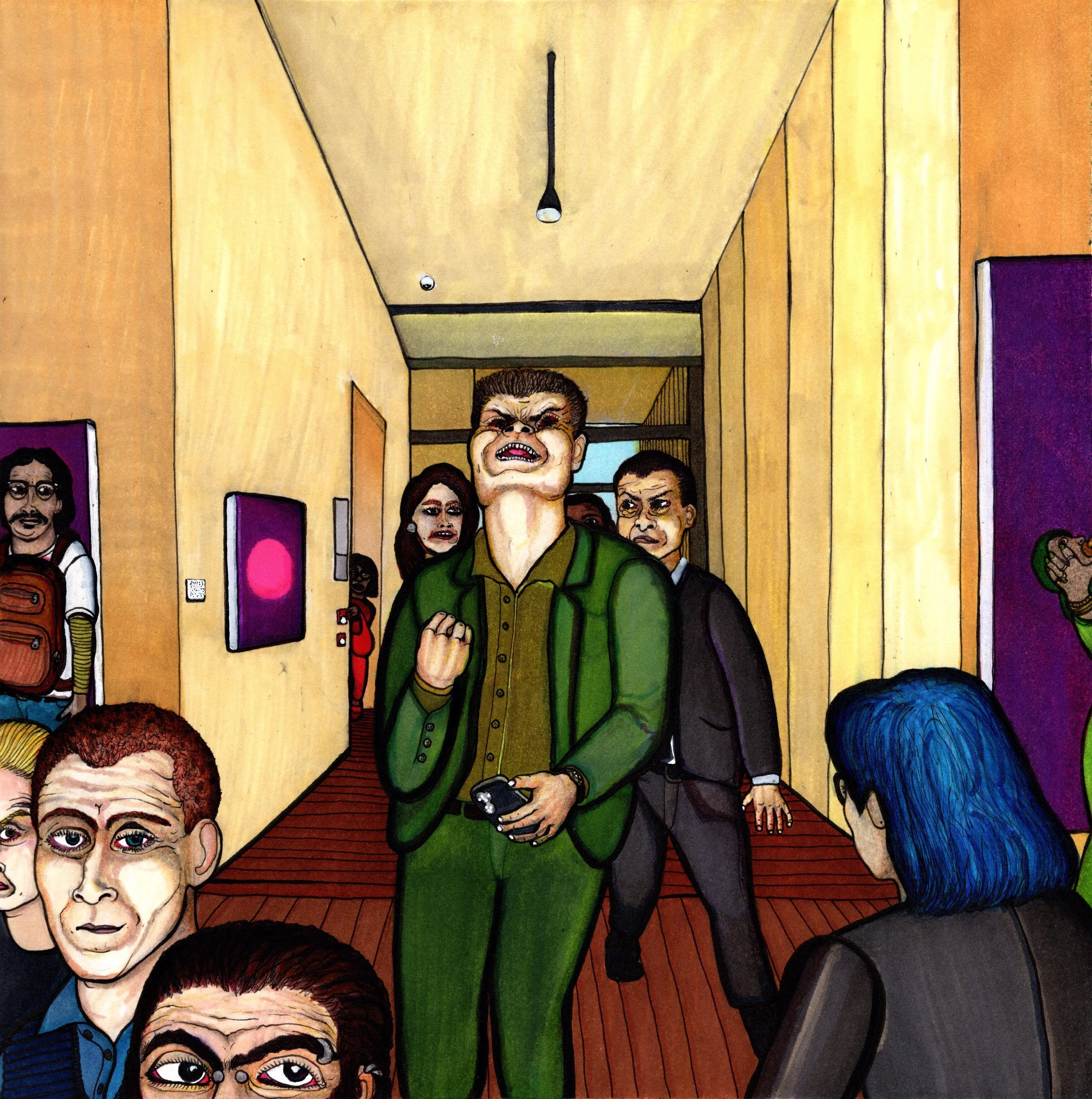  “It’s my Money!”  ink on arches paper  12.25” x 12.25”  2022  Joe Paulk ©   