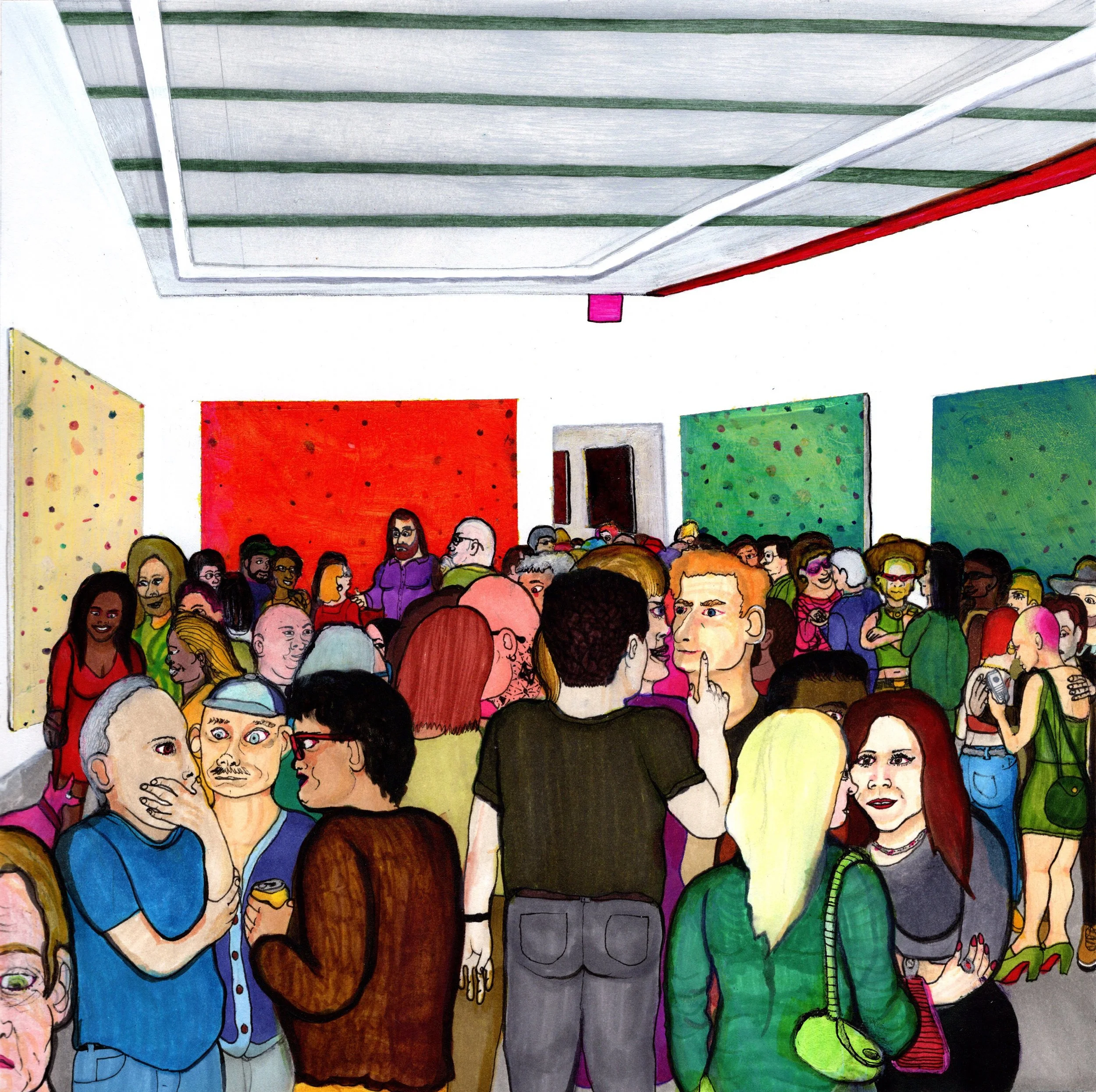  “Abstract/Figurative”  acrylic, ink and pencil on arches paper  12.25” x 12.25”  2022  Joe Paulk © 