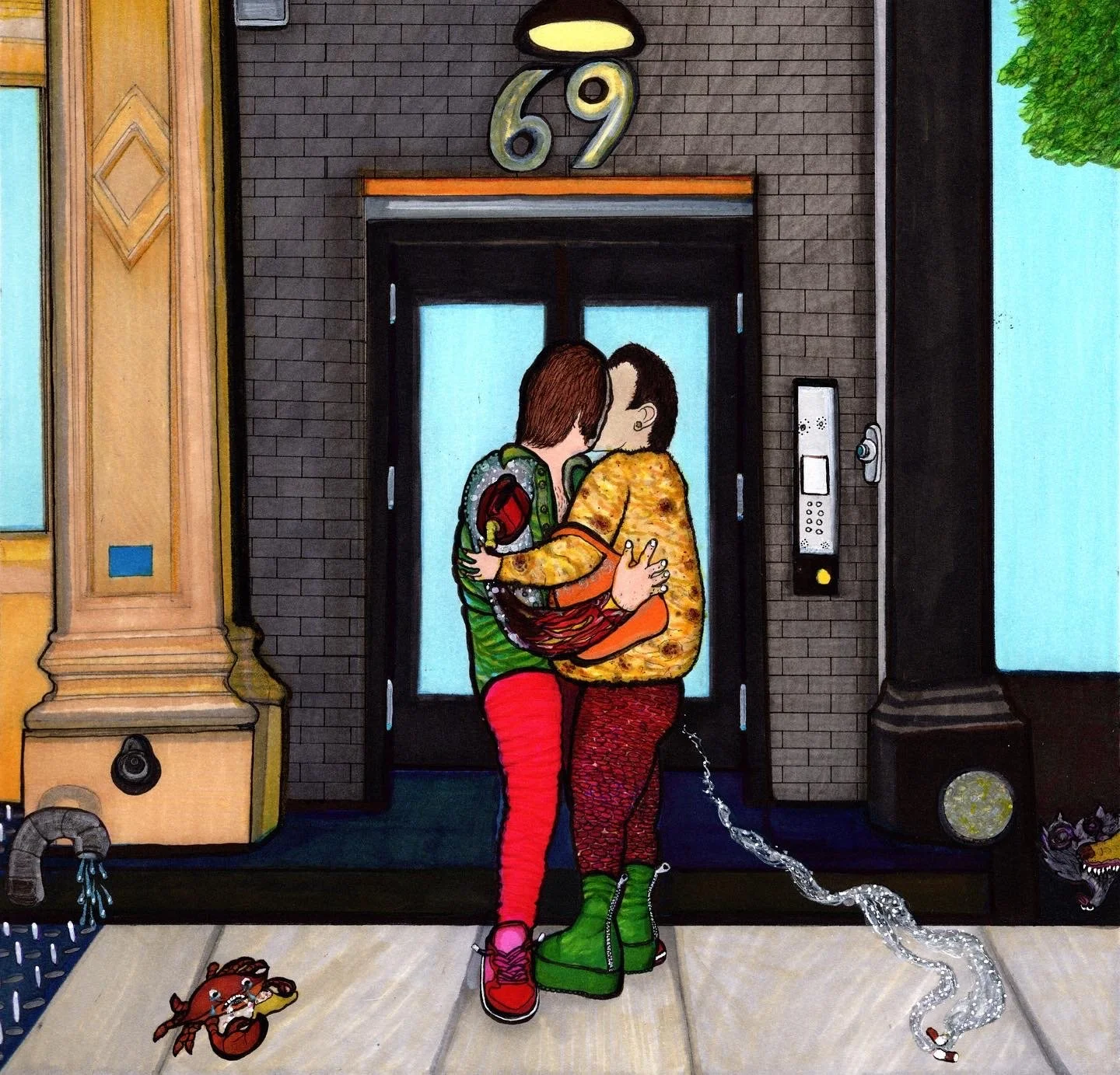  “222”  12” x 12”  ink on arches paper  2022  Joe Paulk © 