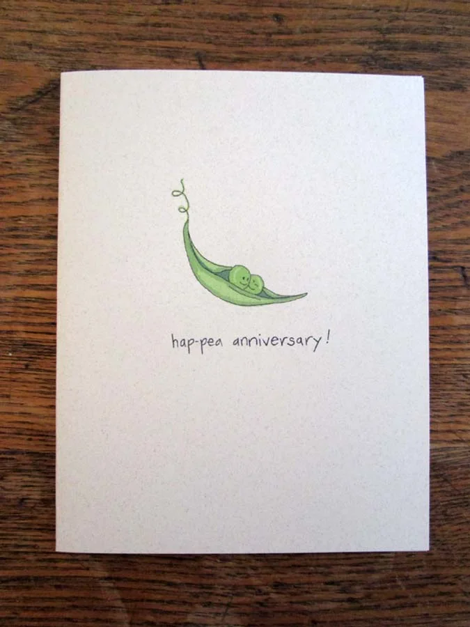 Peas Pun Card by Stonybrook Design