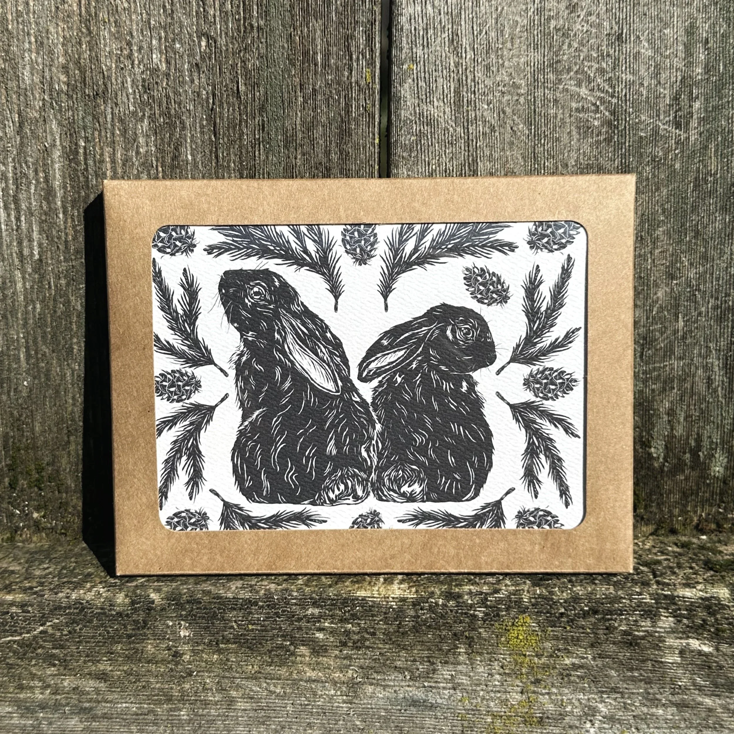 Woodland Rabbits Boxed Greeting Card Set — Wild Valentine