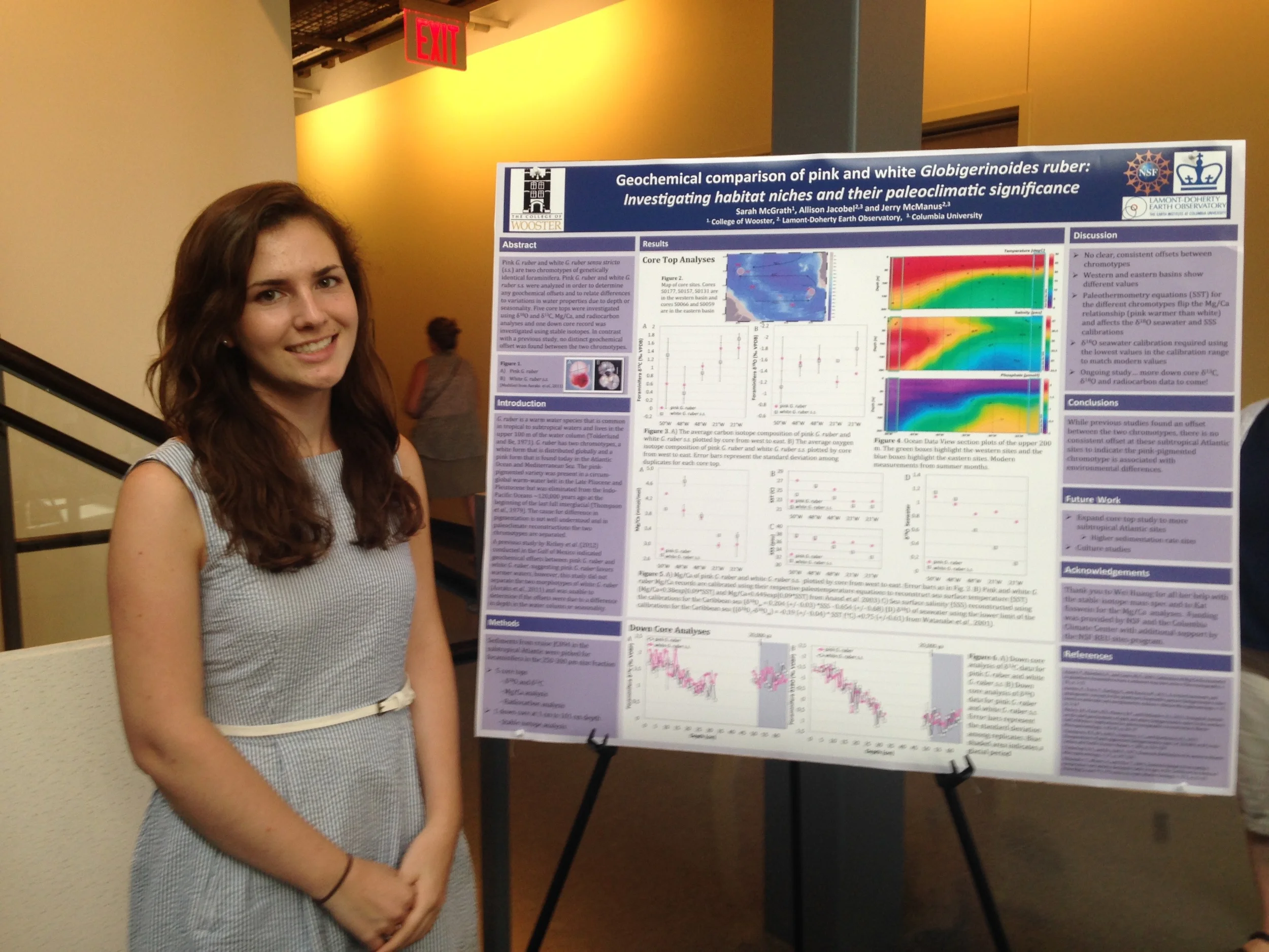 Sarah with her poster