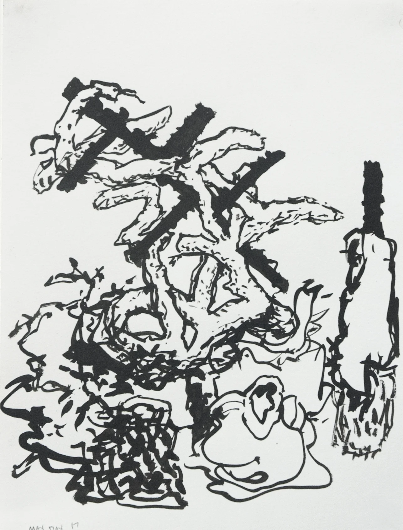 May Day Sumi ink on paper